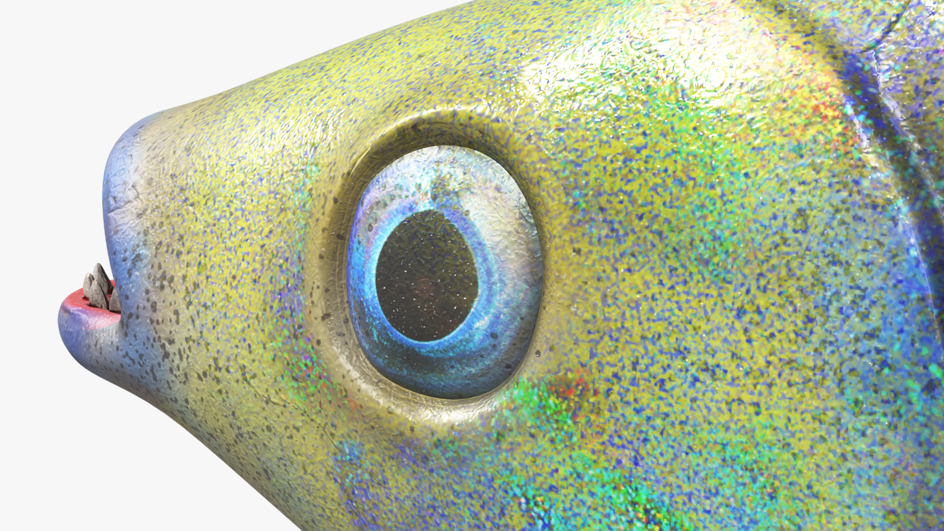 3D Guppy Fish Blue Diamond model