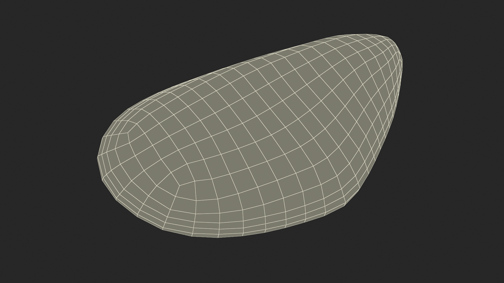 Closed Mussel Shell 3D model