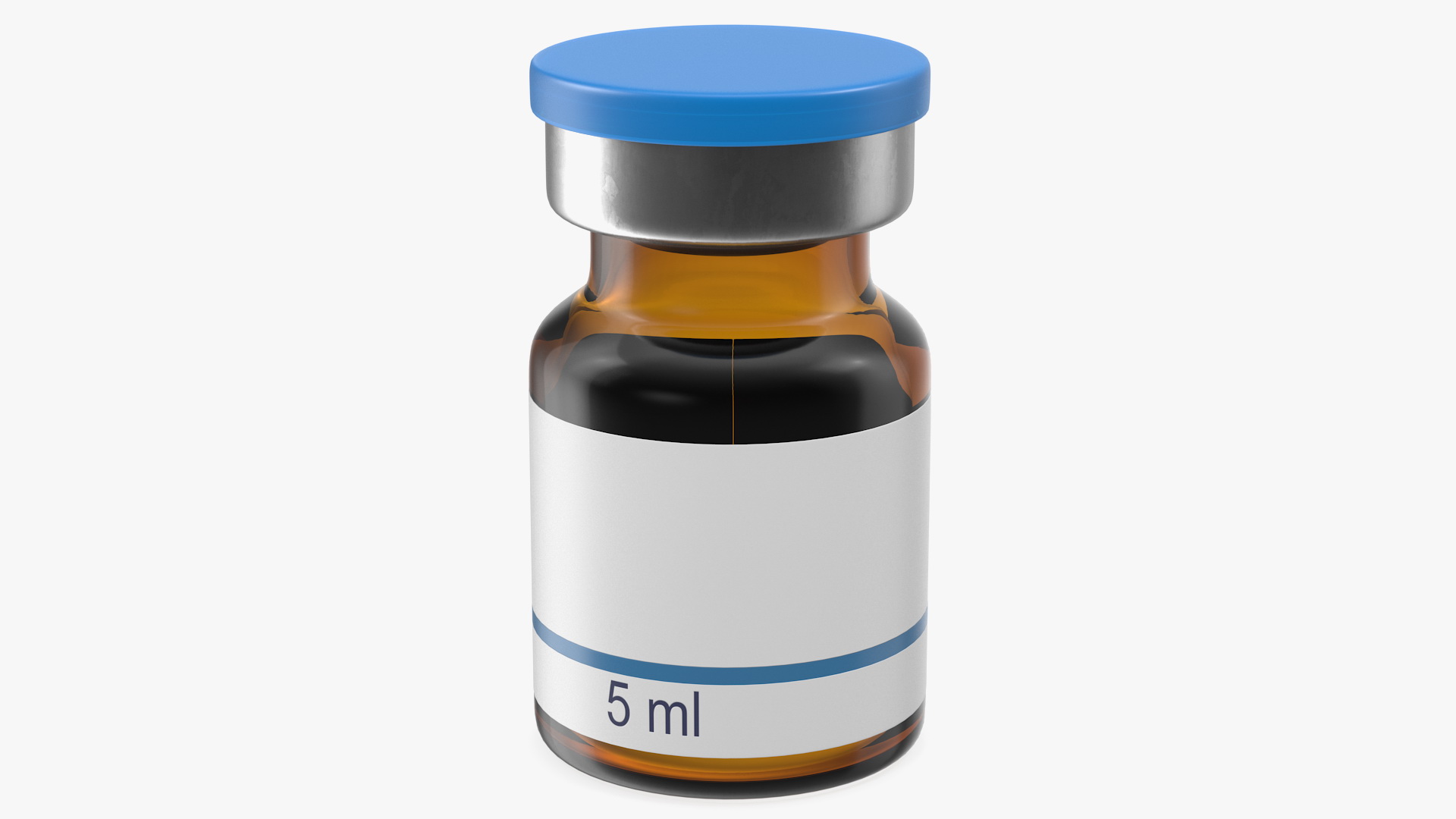 Small Empty Glass Injection Vial 3D