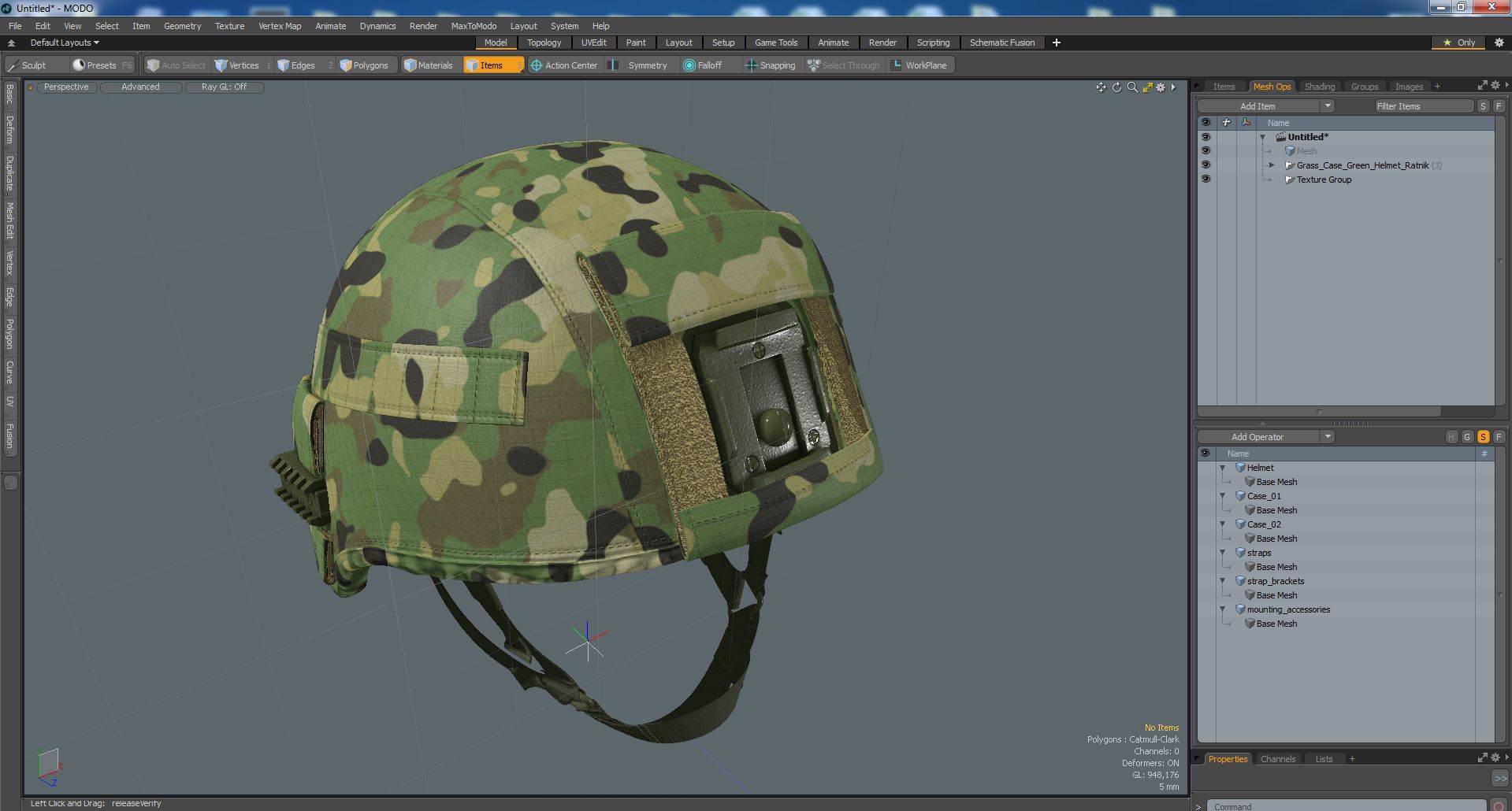 3D model Grass Case Green Helmet Ratnik