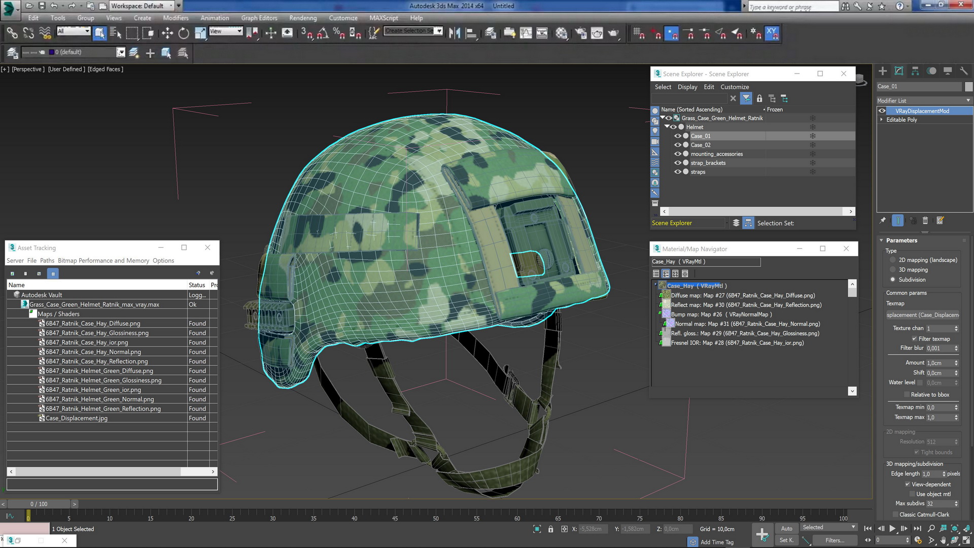 3D model Grass Case Green Helmet Ratnik