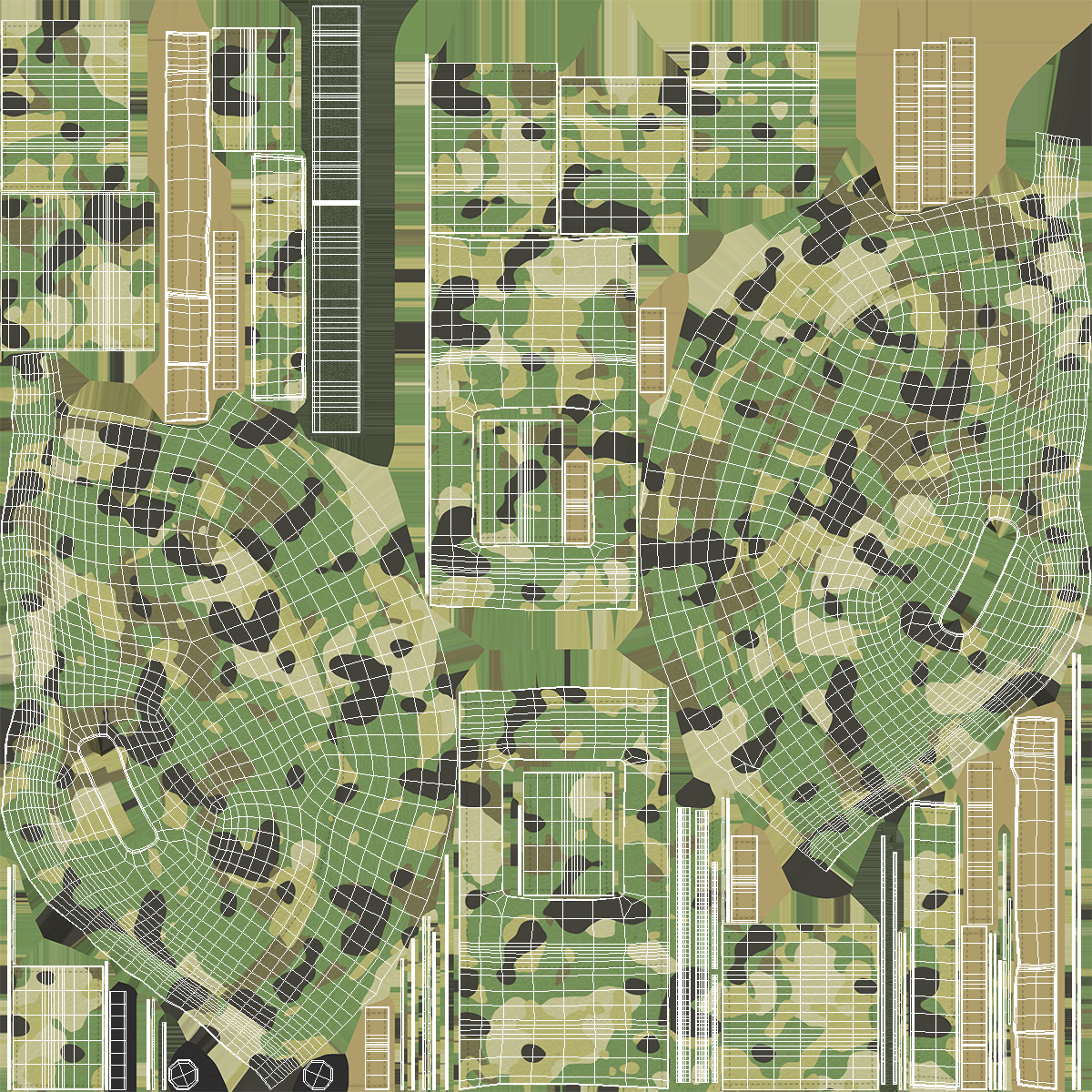 3D model Grass Case Green Helmet Ratnik