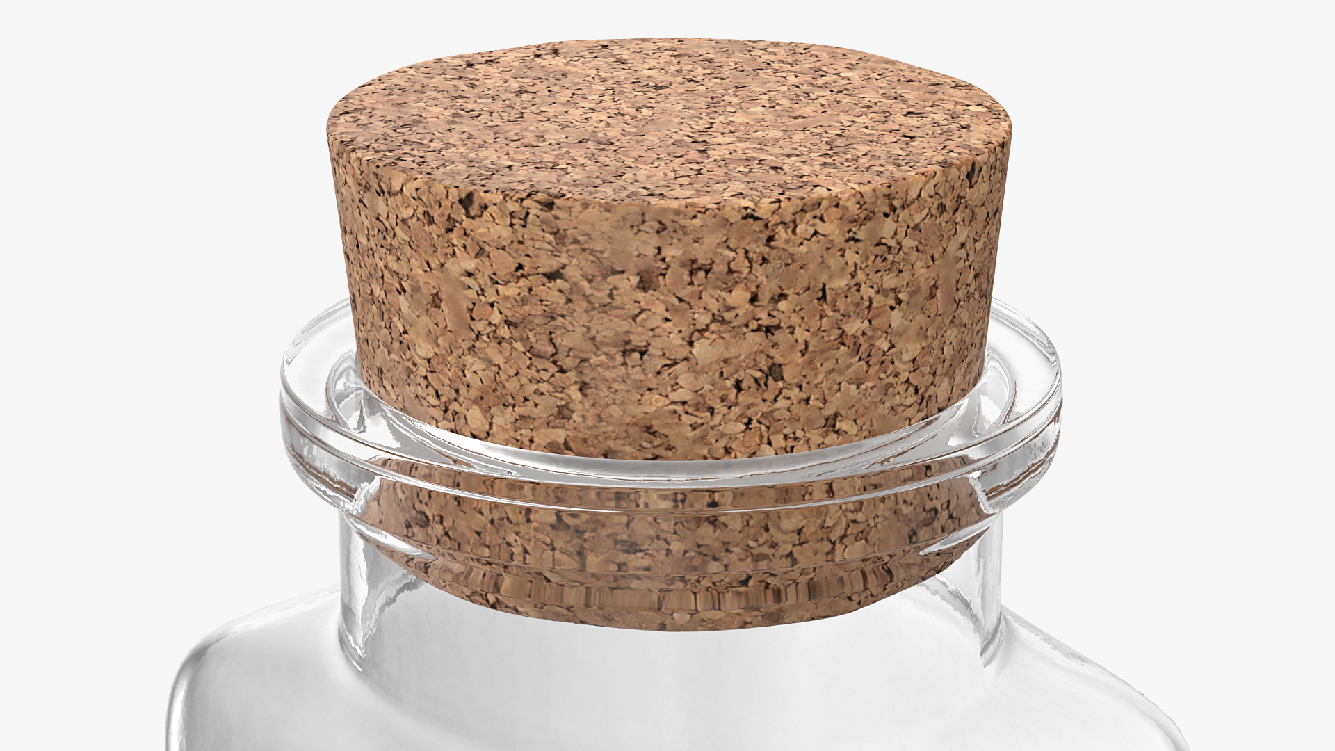 Small Kitchen Storage Jar with Cork Lid 3D model