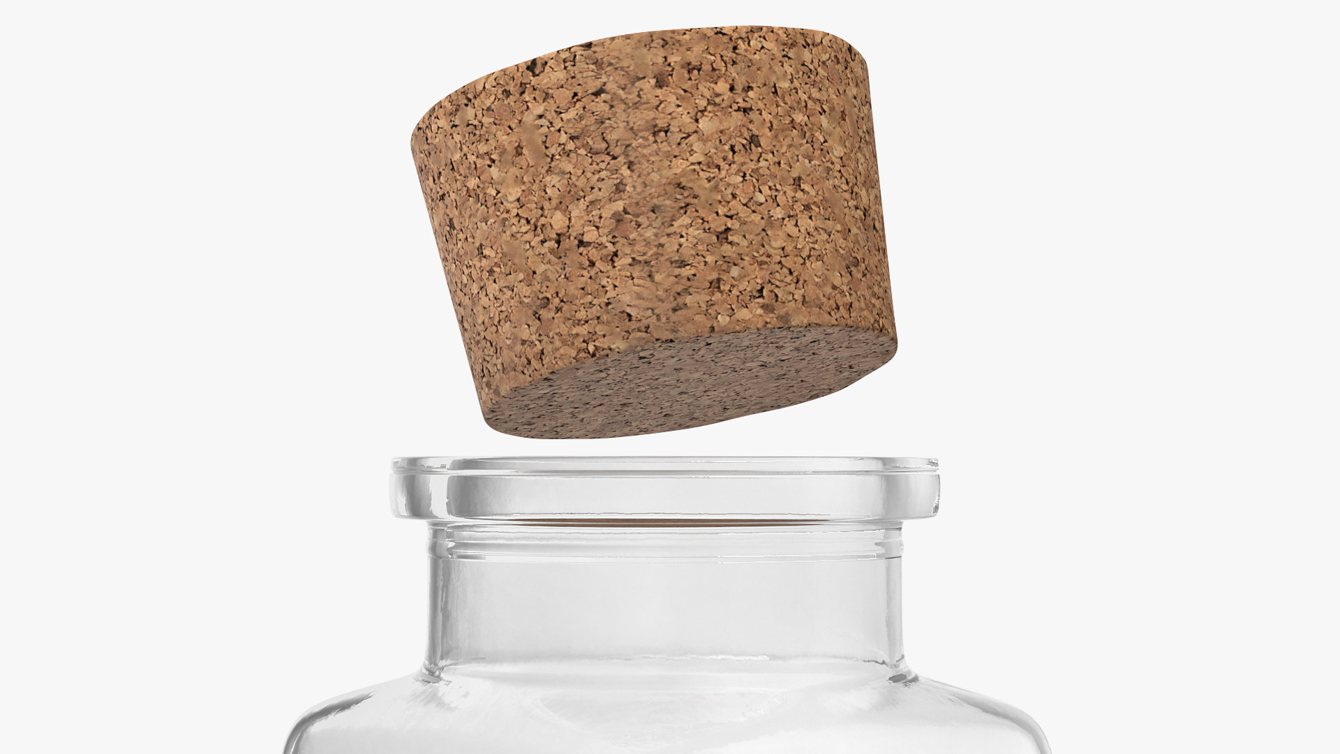 Small Kitchen Storage Jar with Cork Lid 3D model
