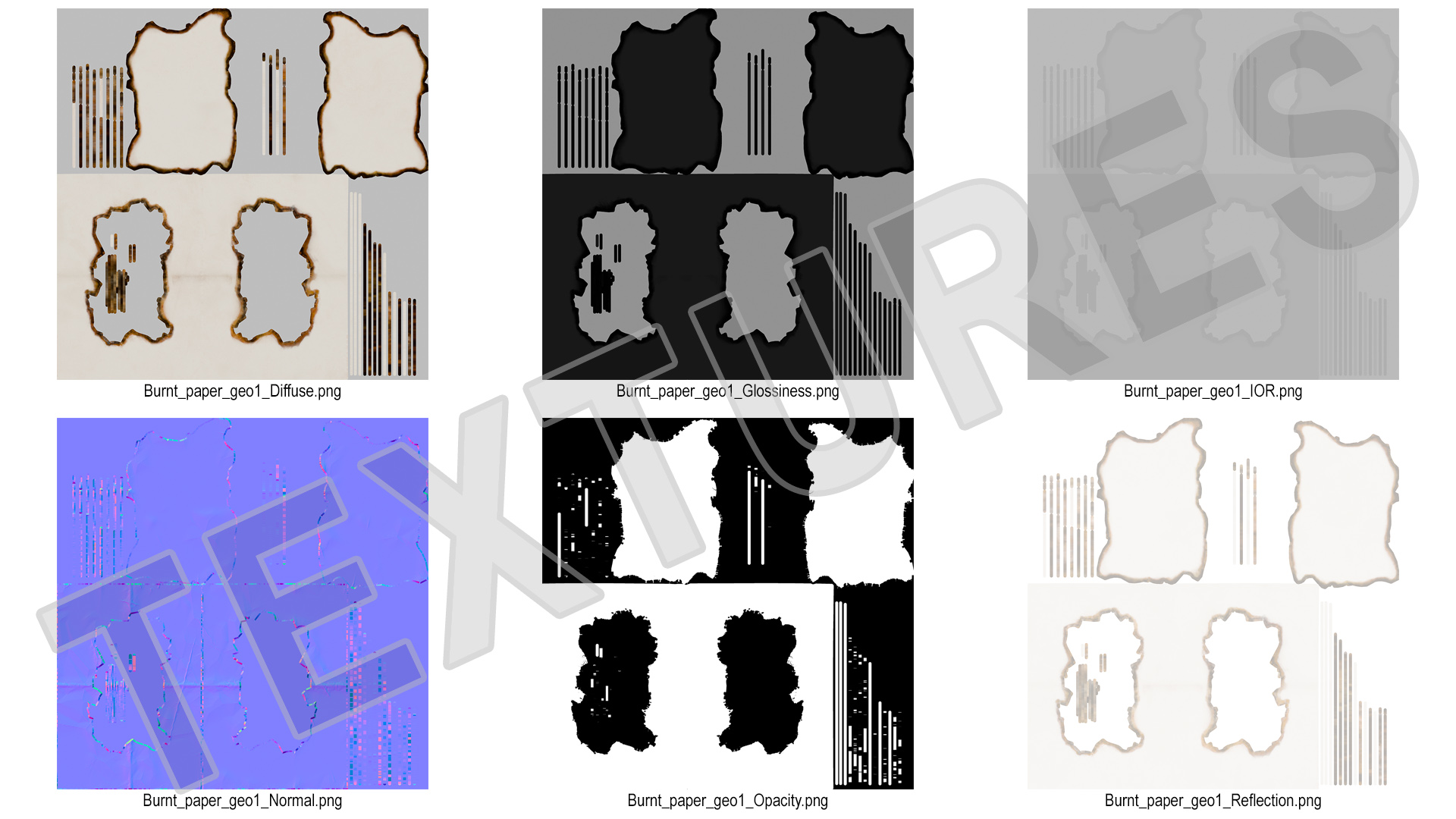 3D model Burnt Sheet of Paper
