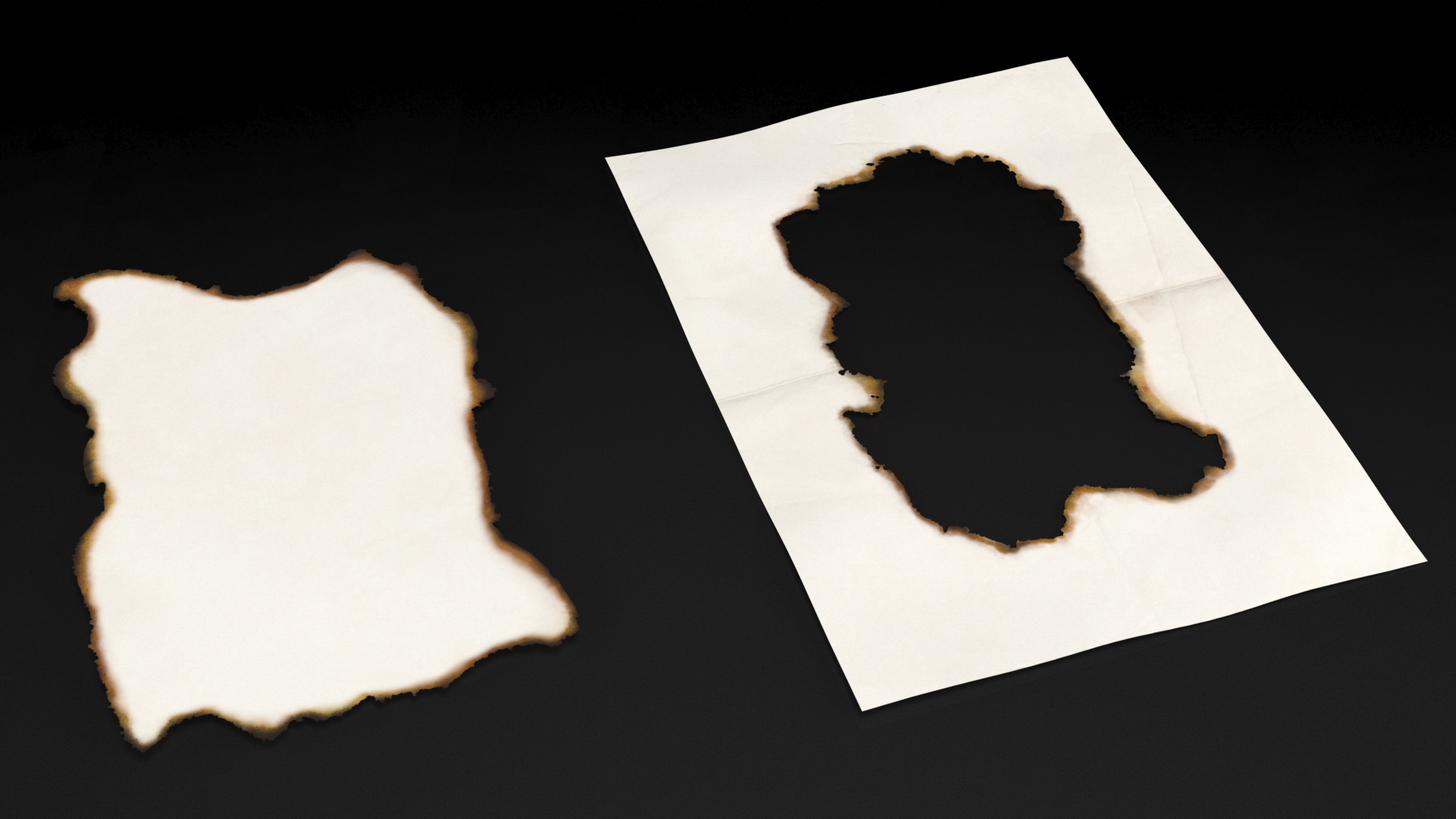 3D model Burnt Sheet of Paper