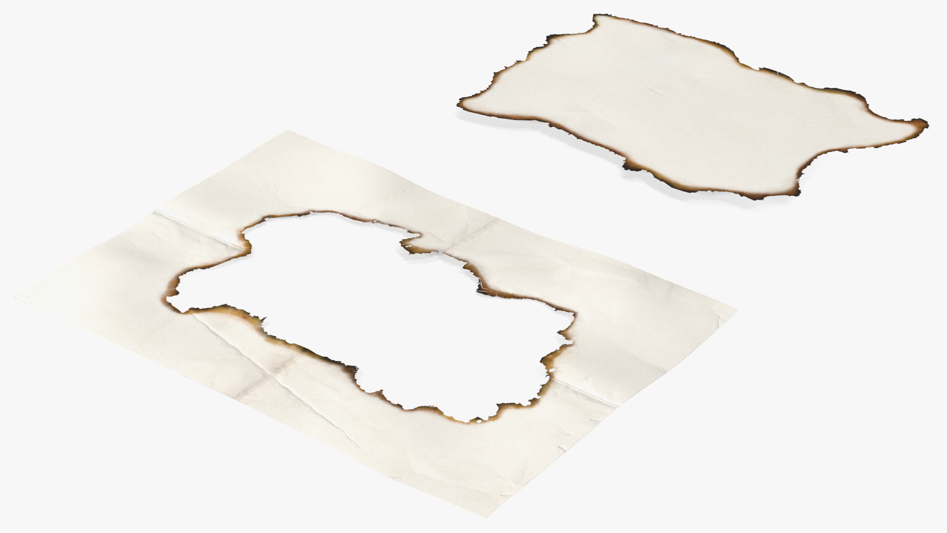 3D model Burnt Sheet of Paper