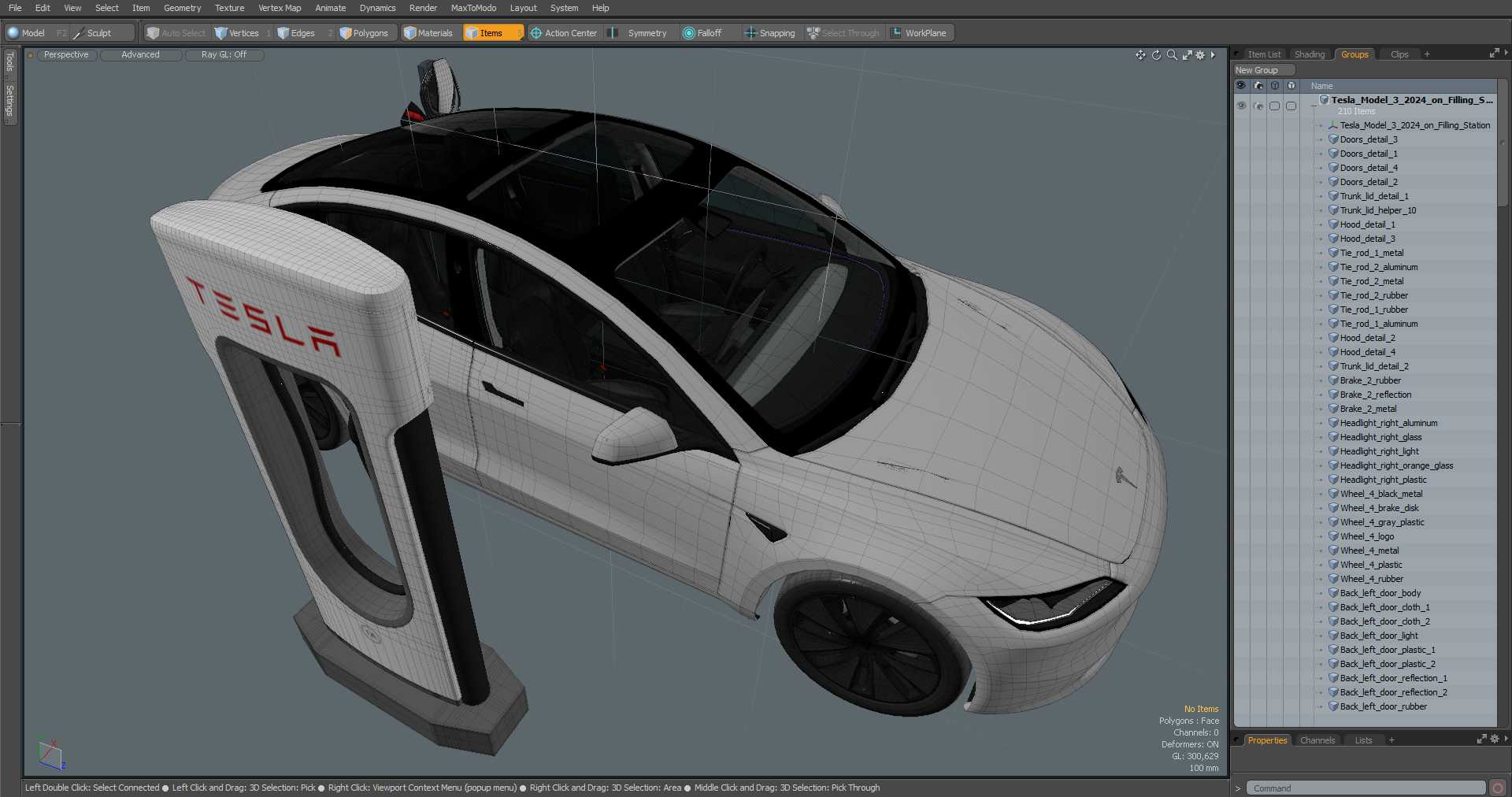 Tesla Model 3 2024 on Filling Station 3D