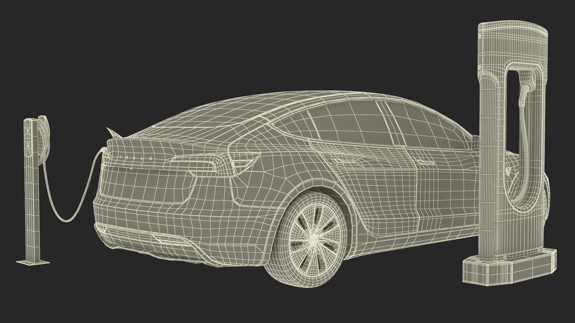 Tesla Model 3 2024 on Filling Station 3D