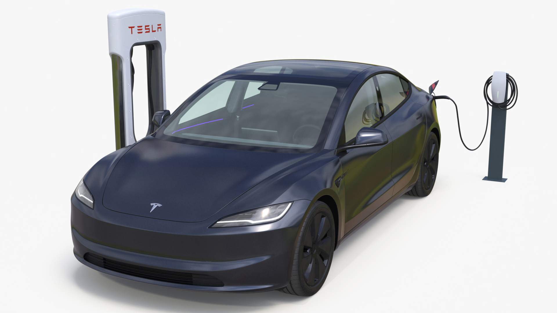 Tesla Model 3 2024 on Filling Station 3D