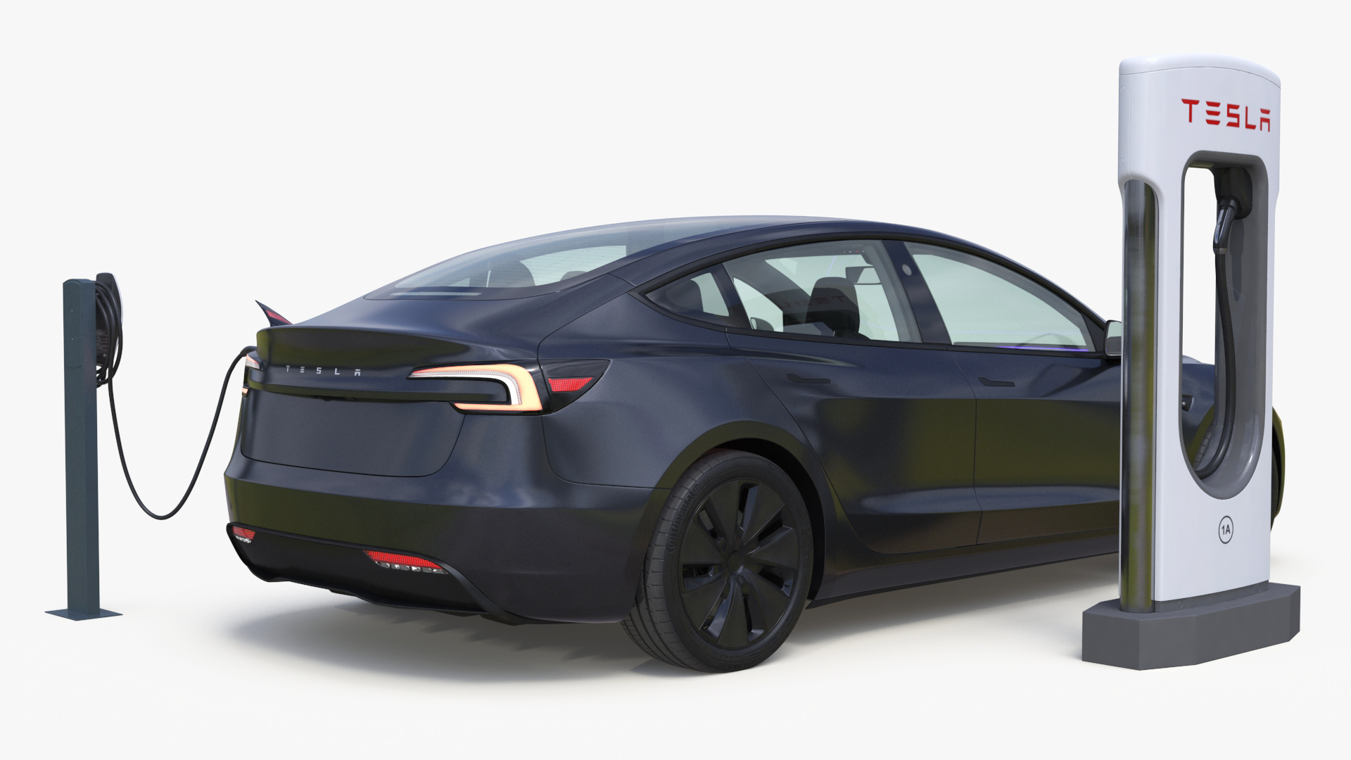 Tesla Model 3 2024 on Filling Station 3D
