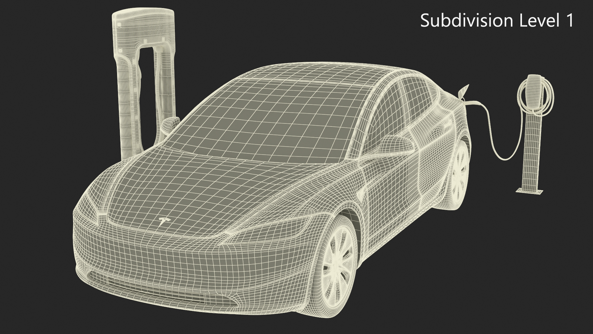 Tesla Model 3 2024 on Filling Station 3D