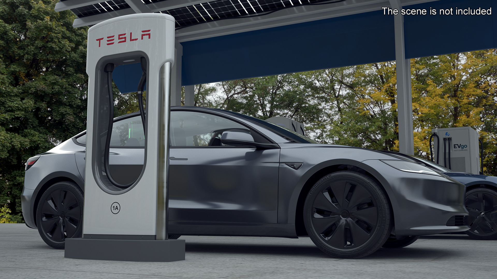 Tesla Model 3 2024 on Filling Station 3D