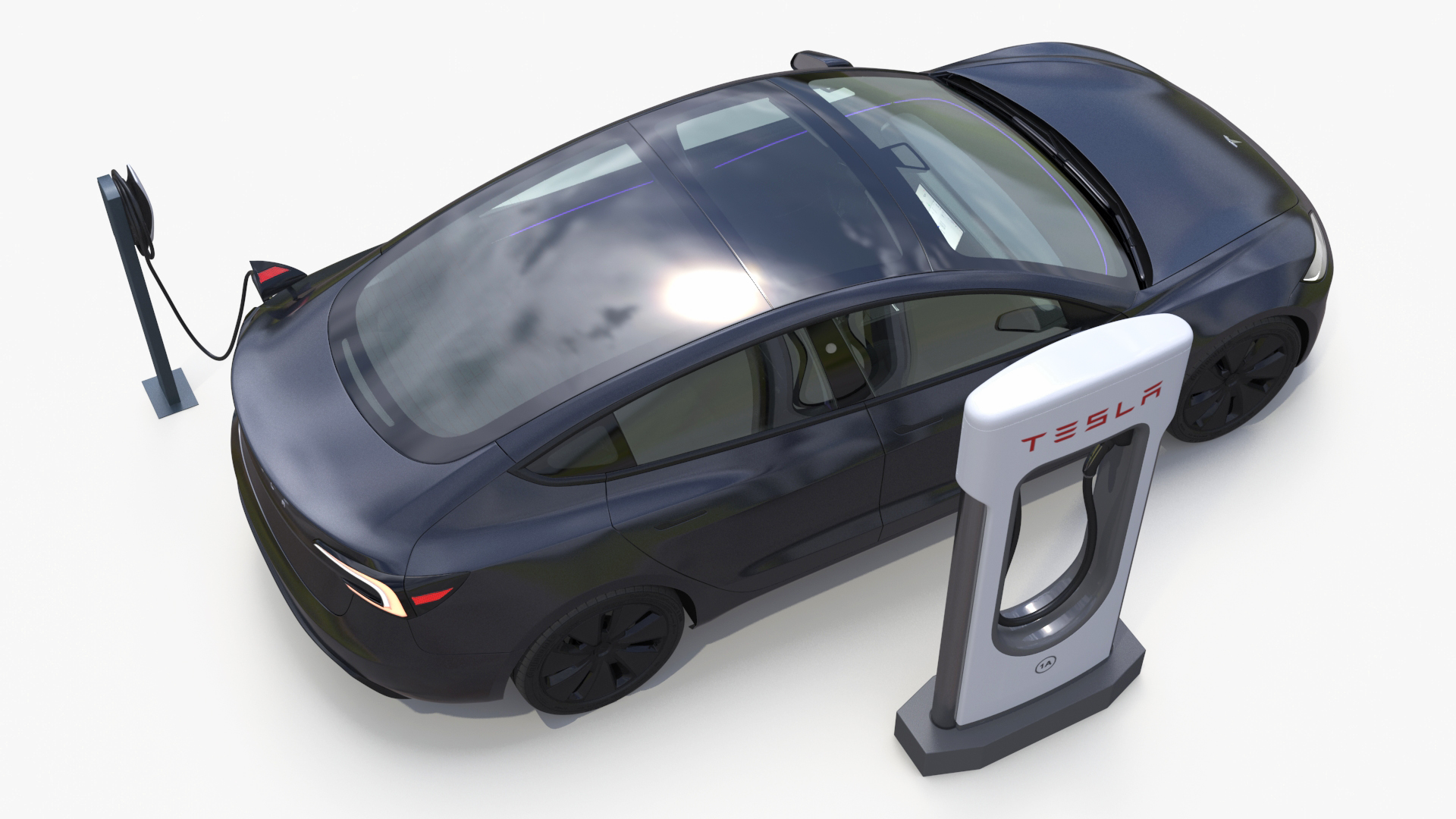Tesla Model 3 2024 on Filling Station 3D
