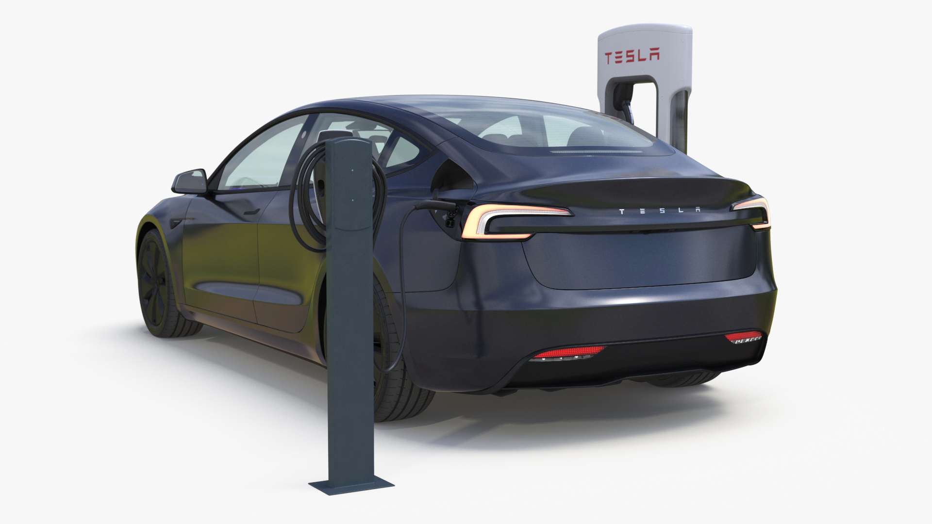 Tesla Model 3 2024 on Filling Station 3D
