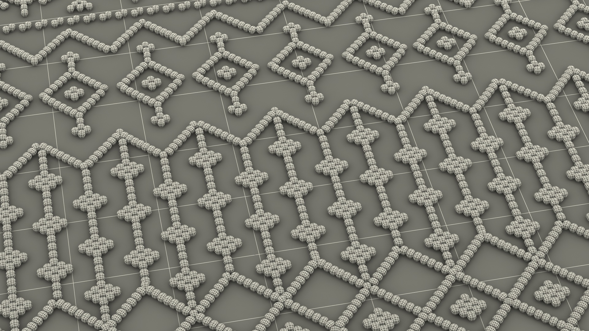 3D Modern Wool Rug White