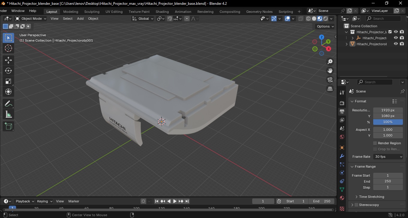 Hitachi Projector 3D