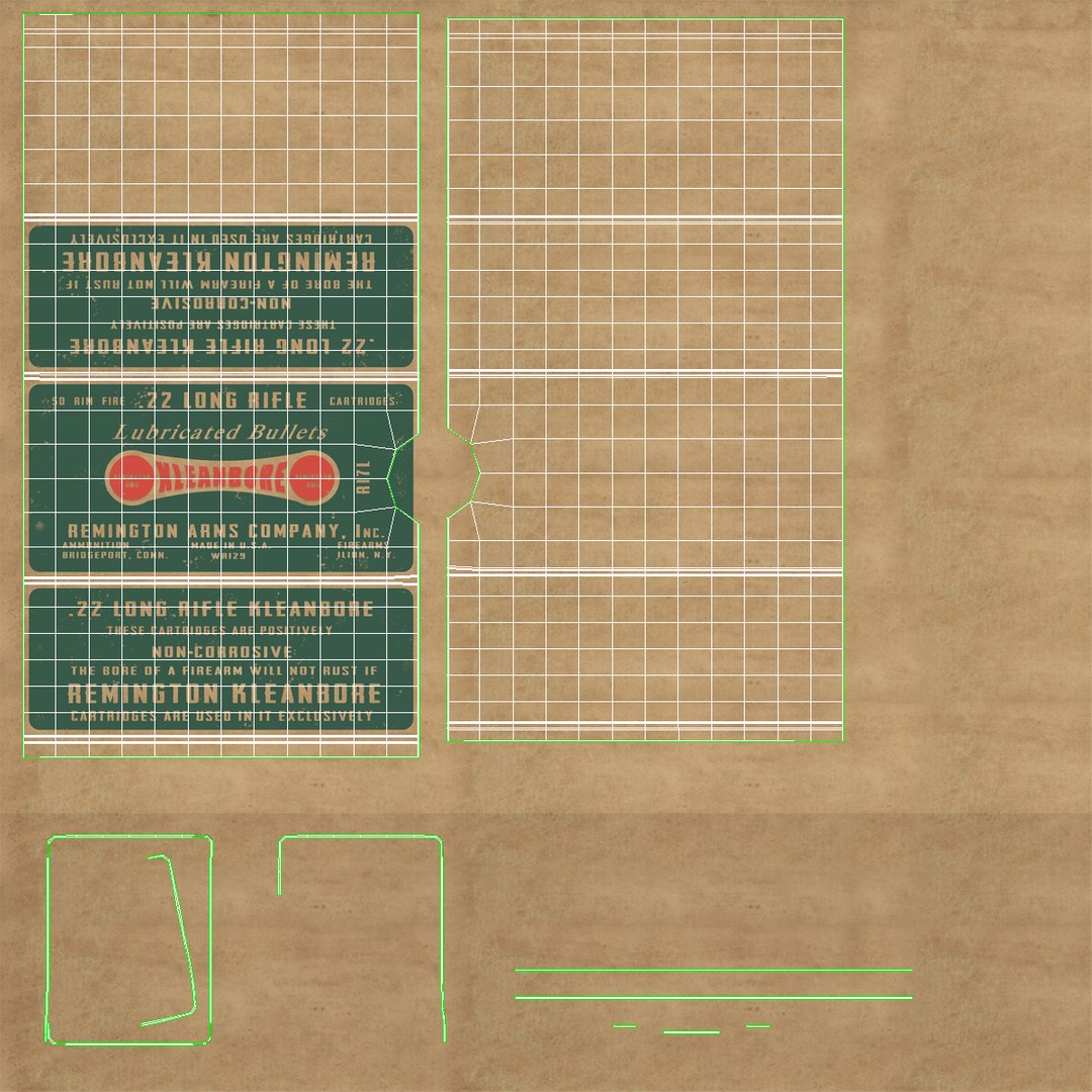 Remington .22 Long Rifle Ammunition Box 3D model