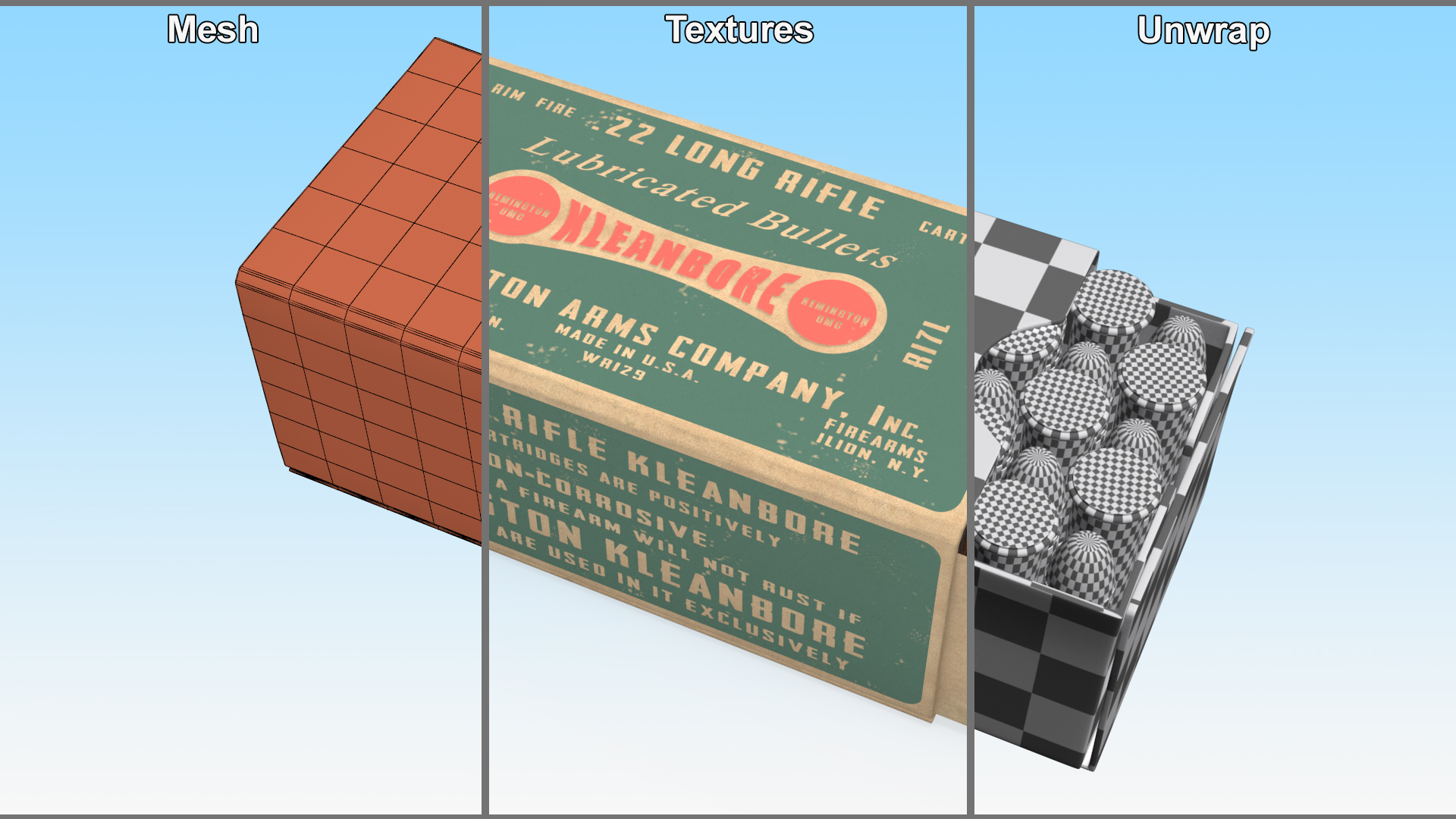 Remington .22 Long Rifle Ammunition Box 3D model