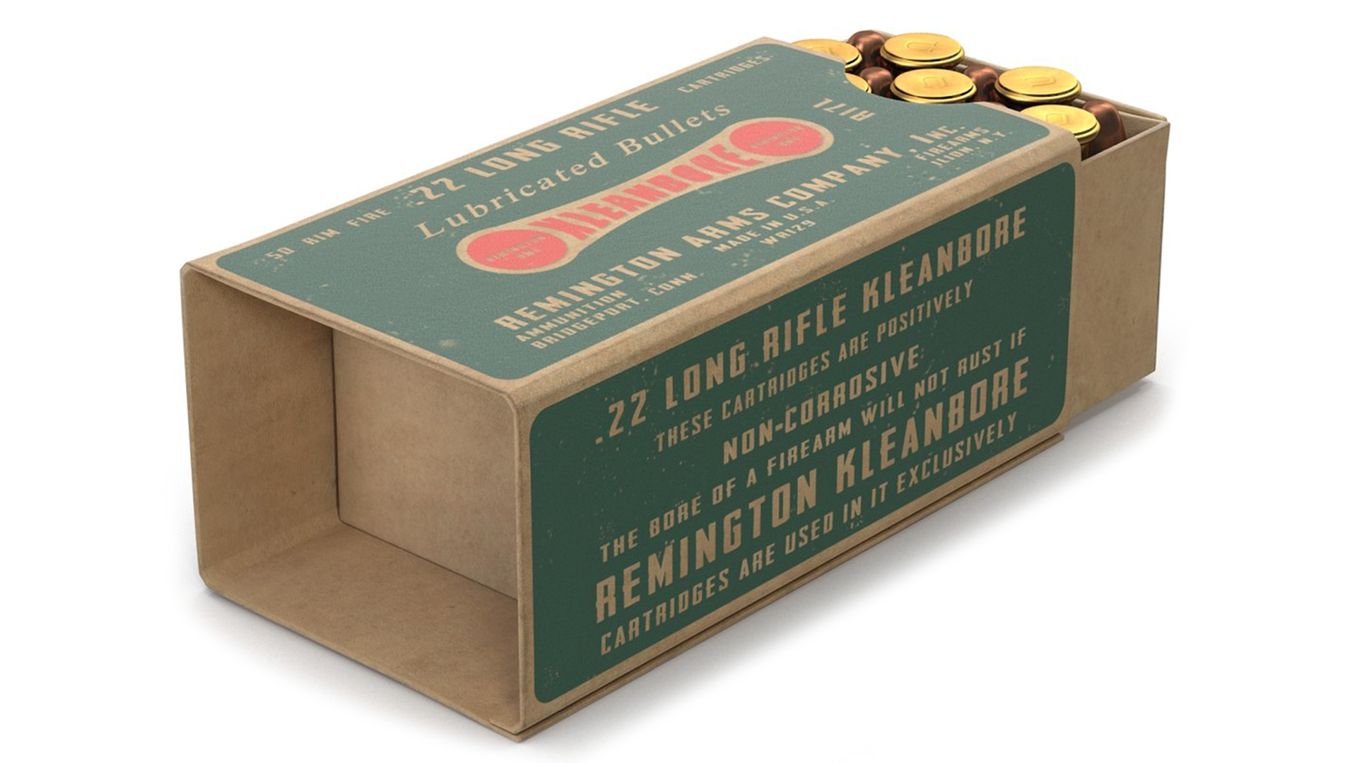 Remington .22 Long Rifle Ammunition Box 3D model