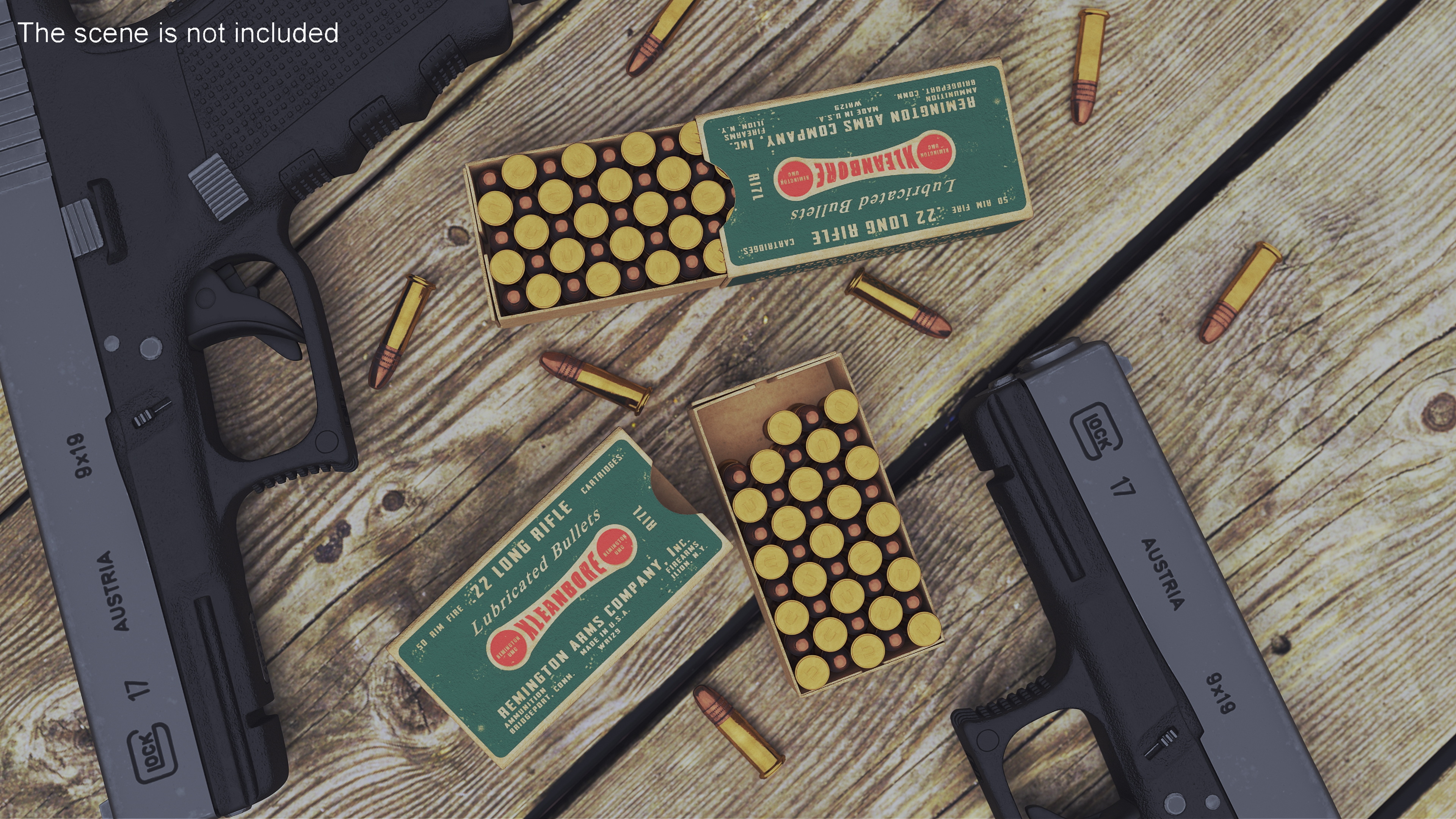 Remington .22 Long Rifle Ammunition Box 3D model