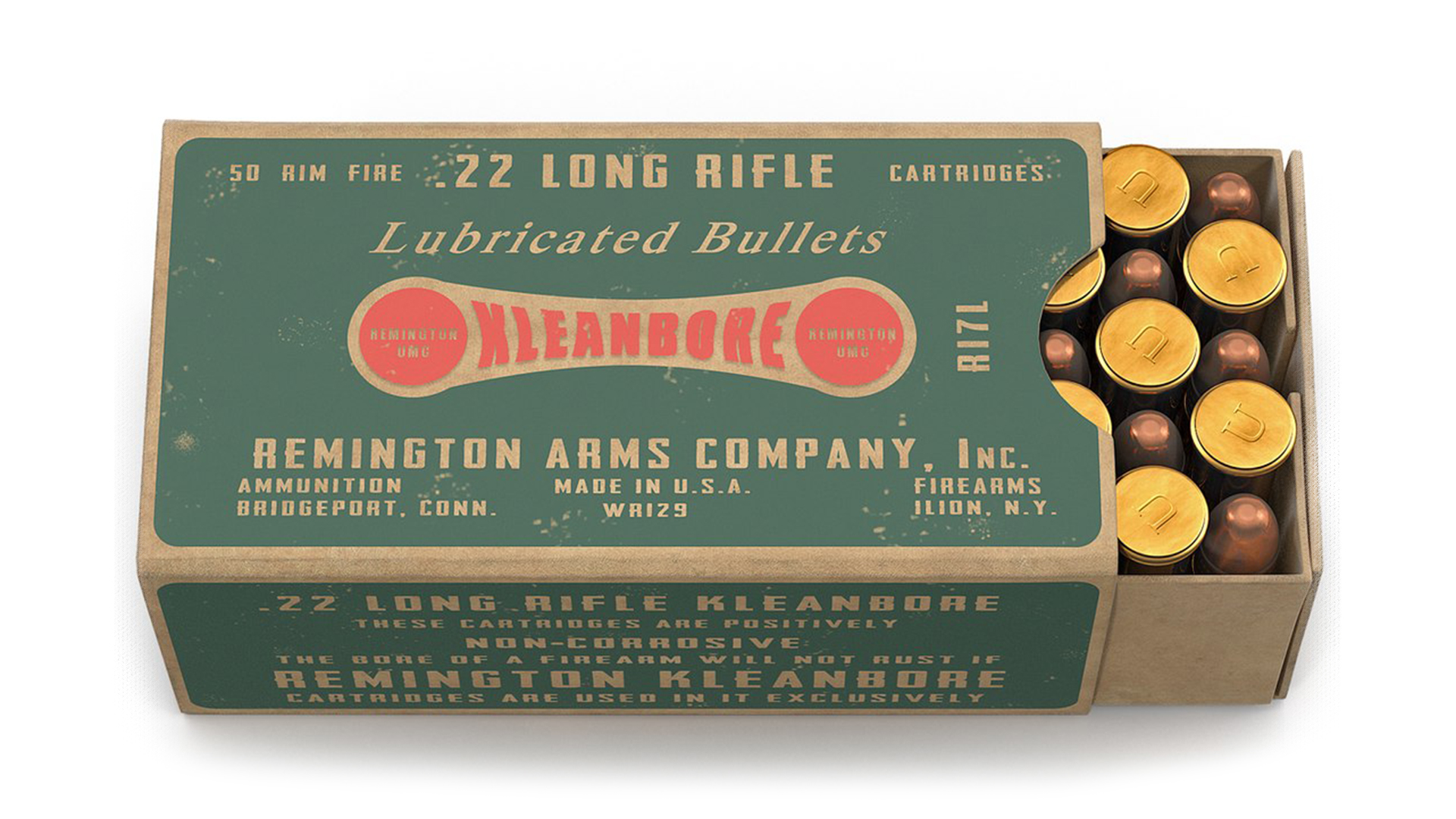 Remington .22 Long Rifle Ammunition Box 3D model