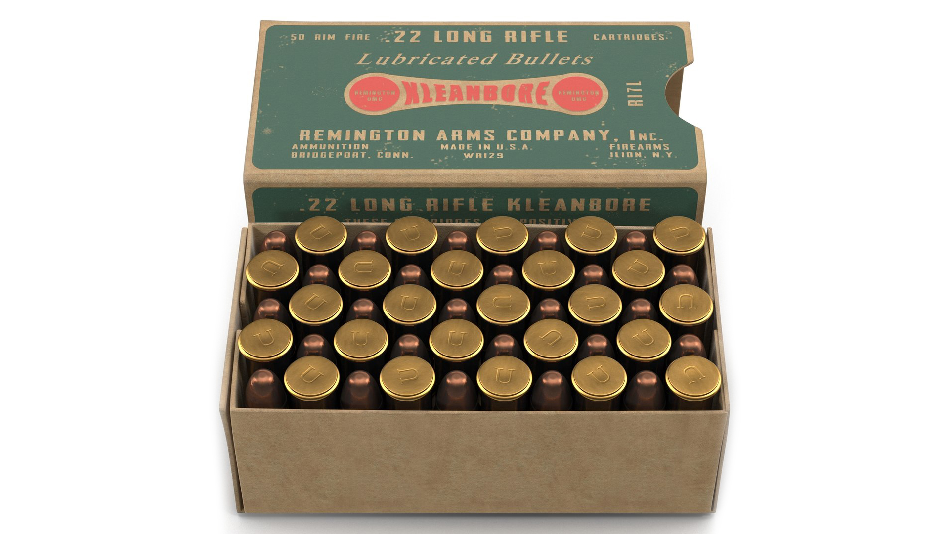 Remington .22 Long Rifle Ammunition Box 3D model