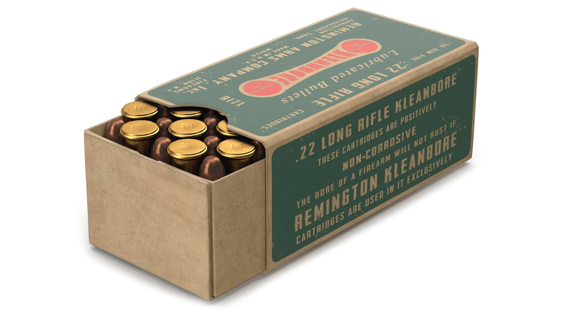 Remington .22 Long Rifle Ammunition Box 3D model