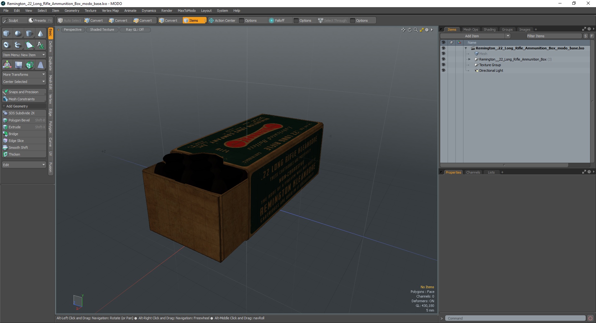 Remington .22 Long Rifle Ammunition Box 3D model