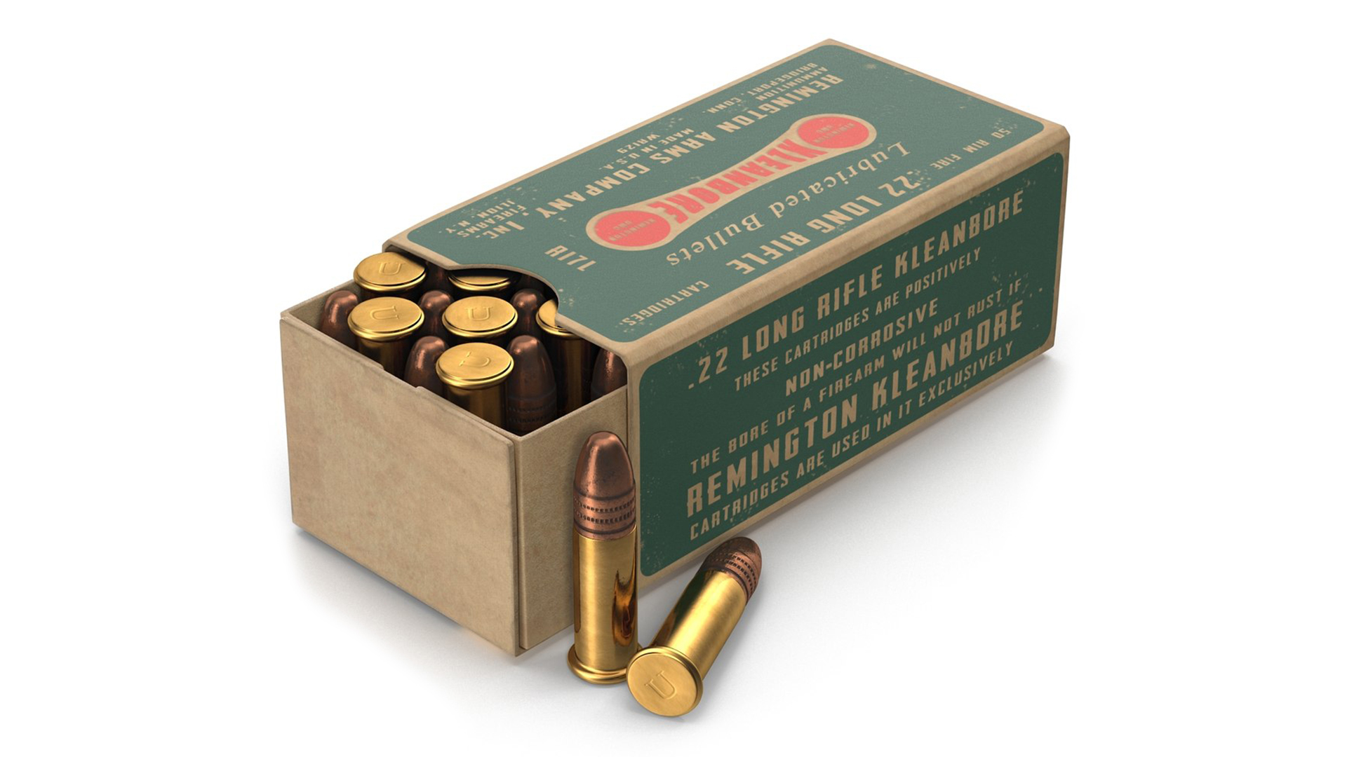 Remington .22 Long Rifle Ammunition Box 3D model
