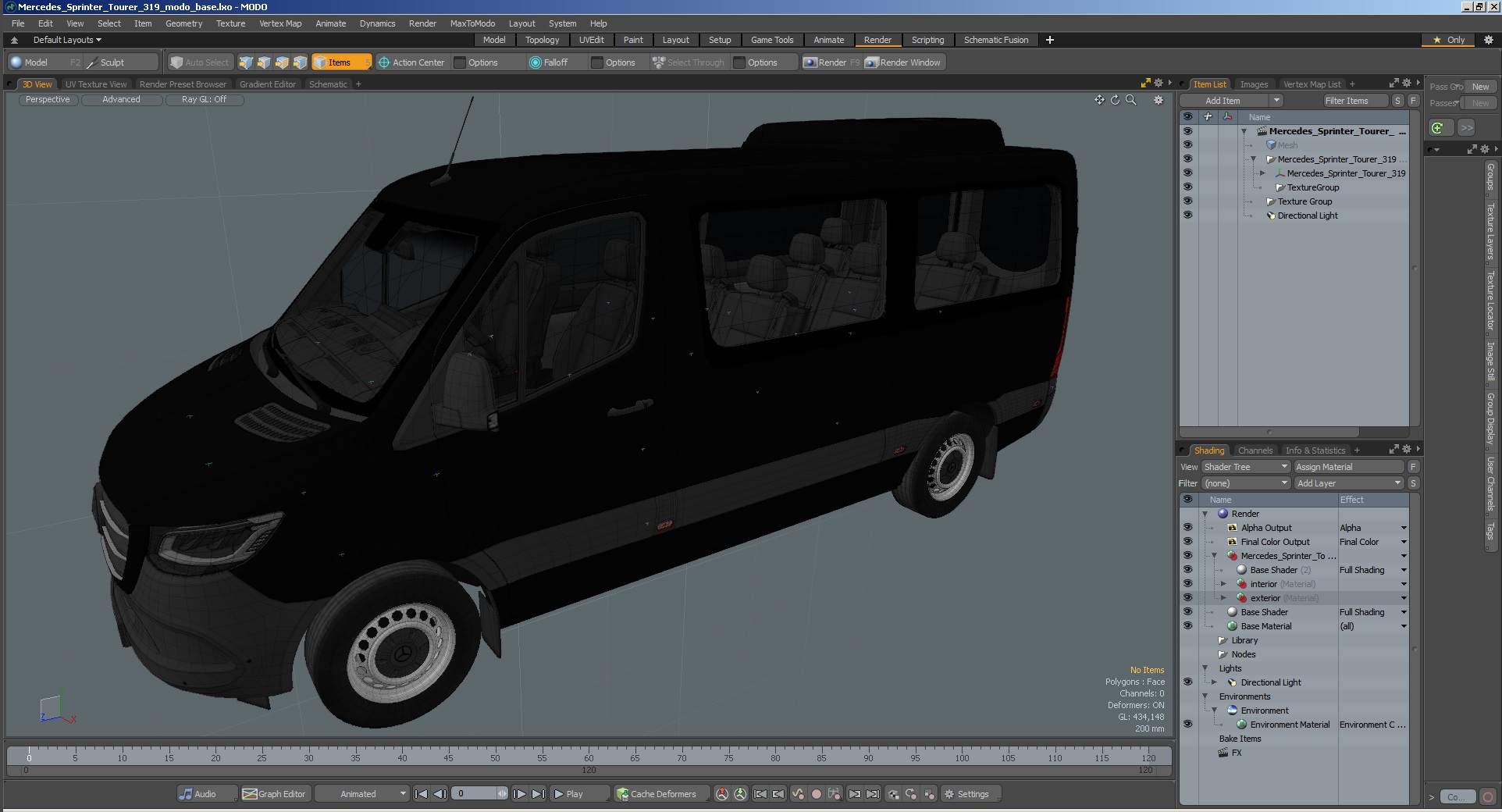 3D Mercedes Sprinter Tourer 319 model