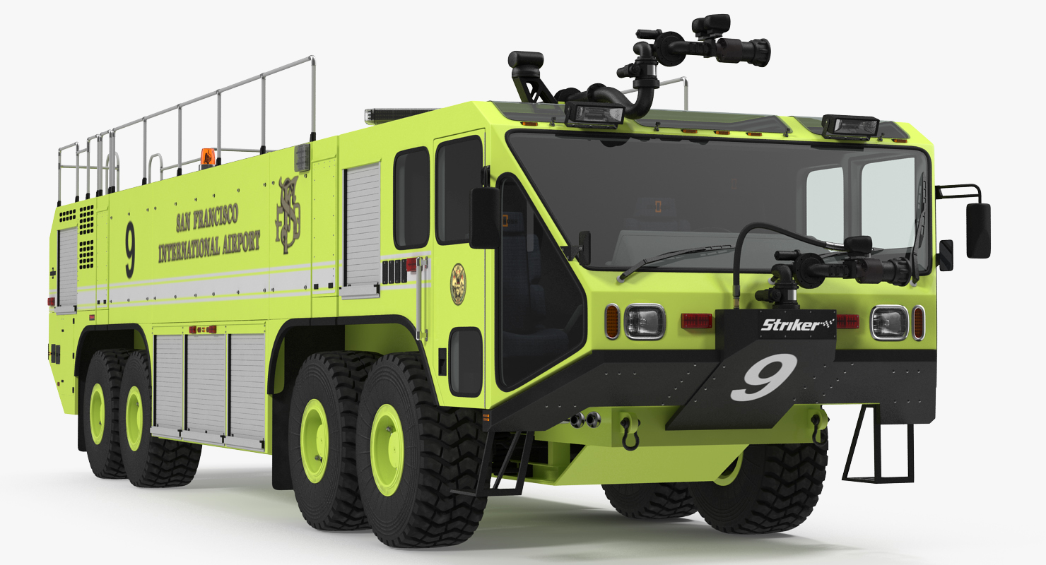3D Oshkosh Striker 4500 Aircraft Rescue and Firefighting Vehicle