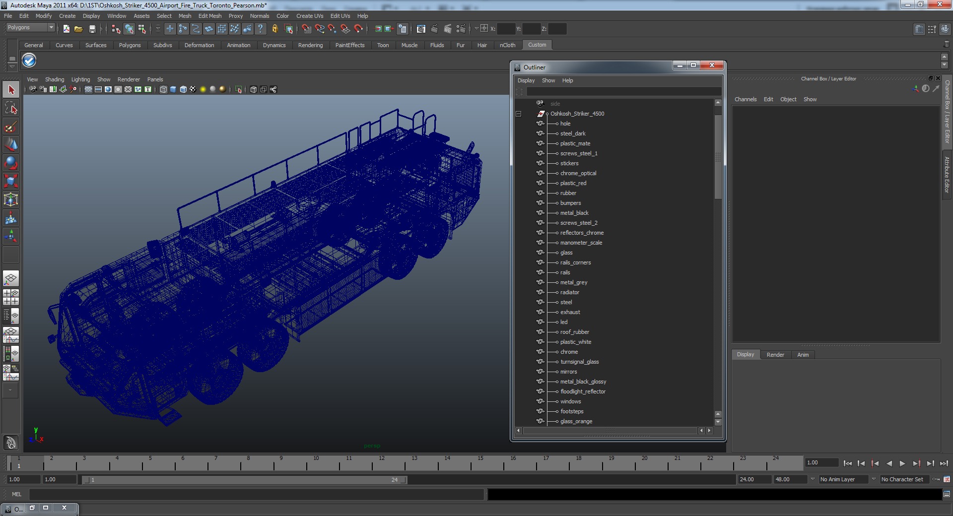 3D Oshkosh Striker 4500 Aircraft Rescue and Firefighting Vehicle