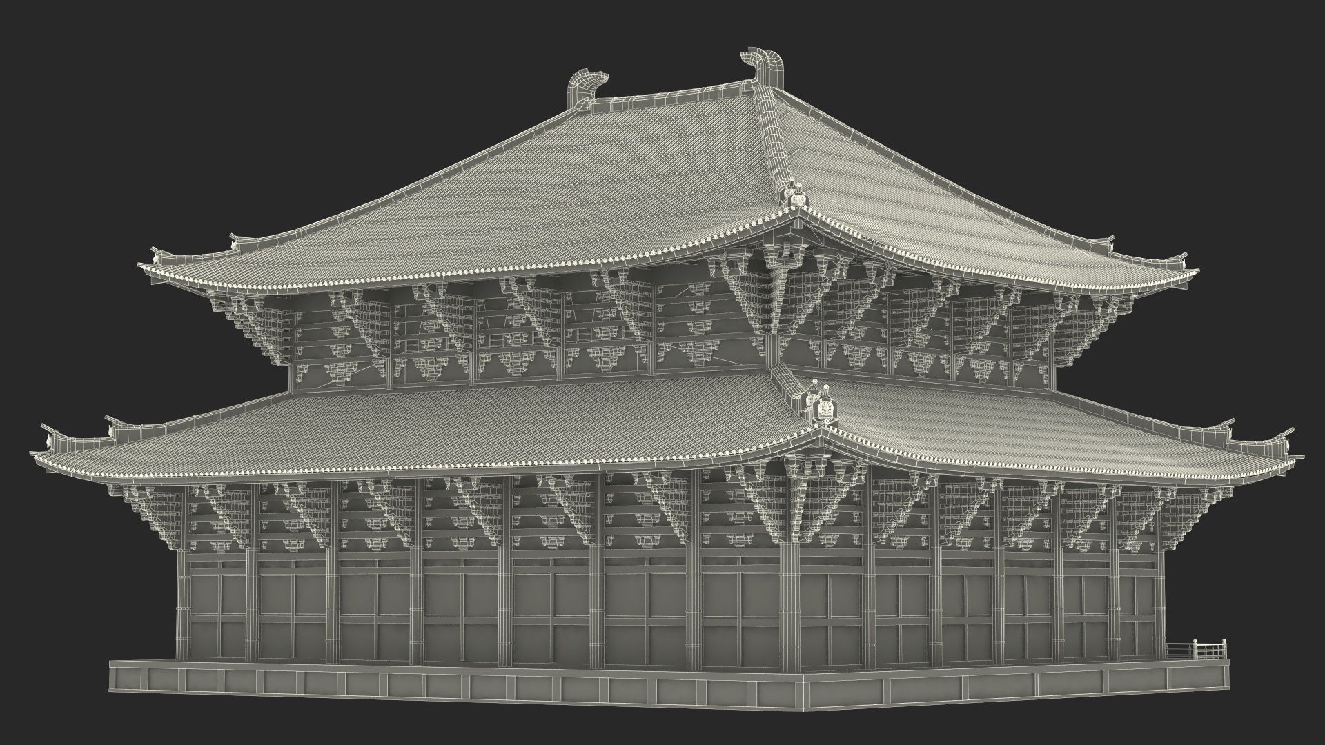 3D Asian Pagoda Building