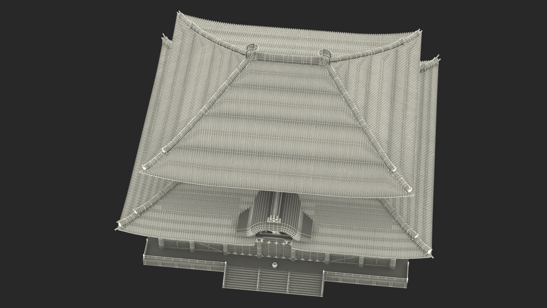 3D Asian Pagoda Building