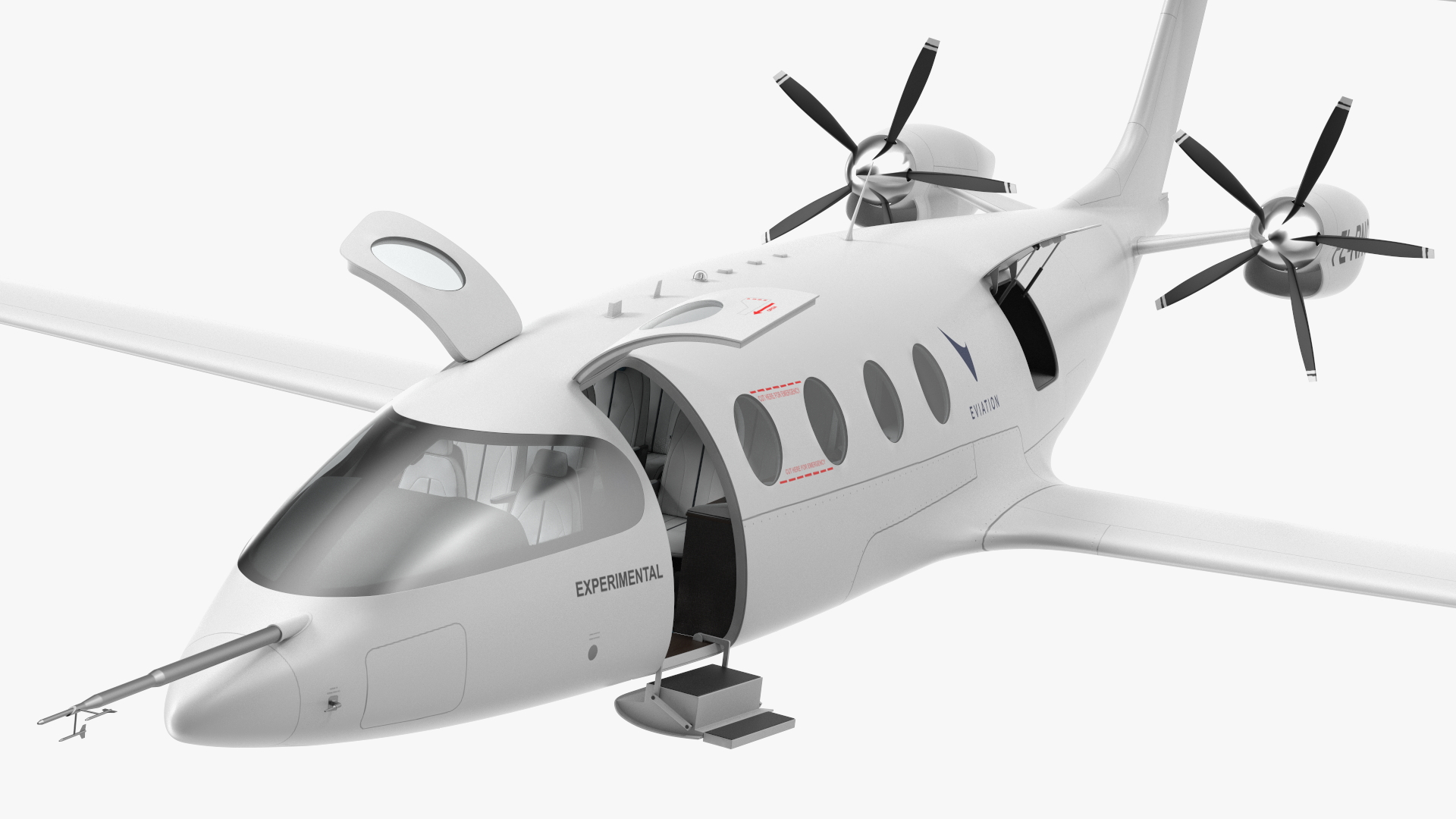 Eviation Alice Electric Aircraft Rigged 3D model