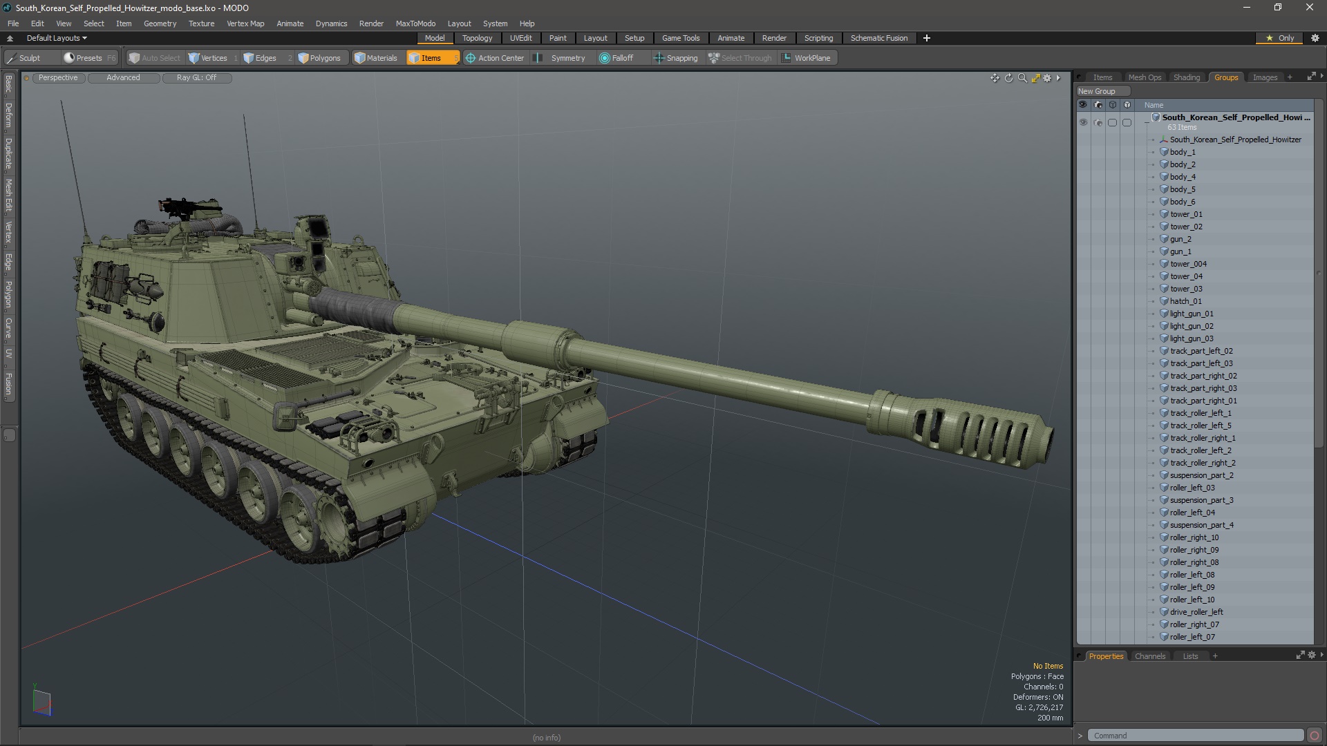 3D South Korean Self Propelled Howitzer