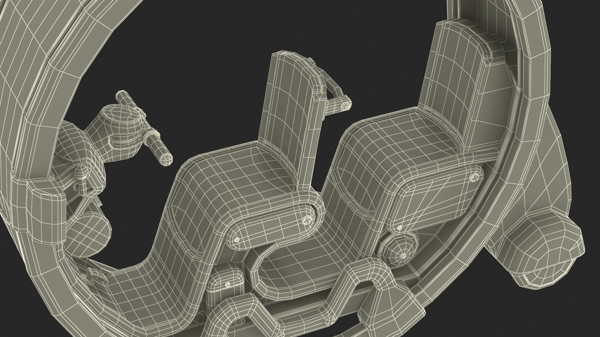 Futuristic Personal Vehicle Tube Blue 3D