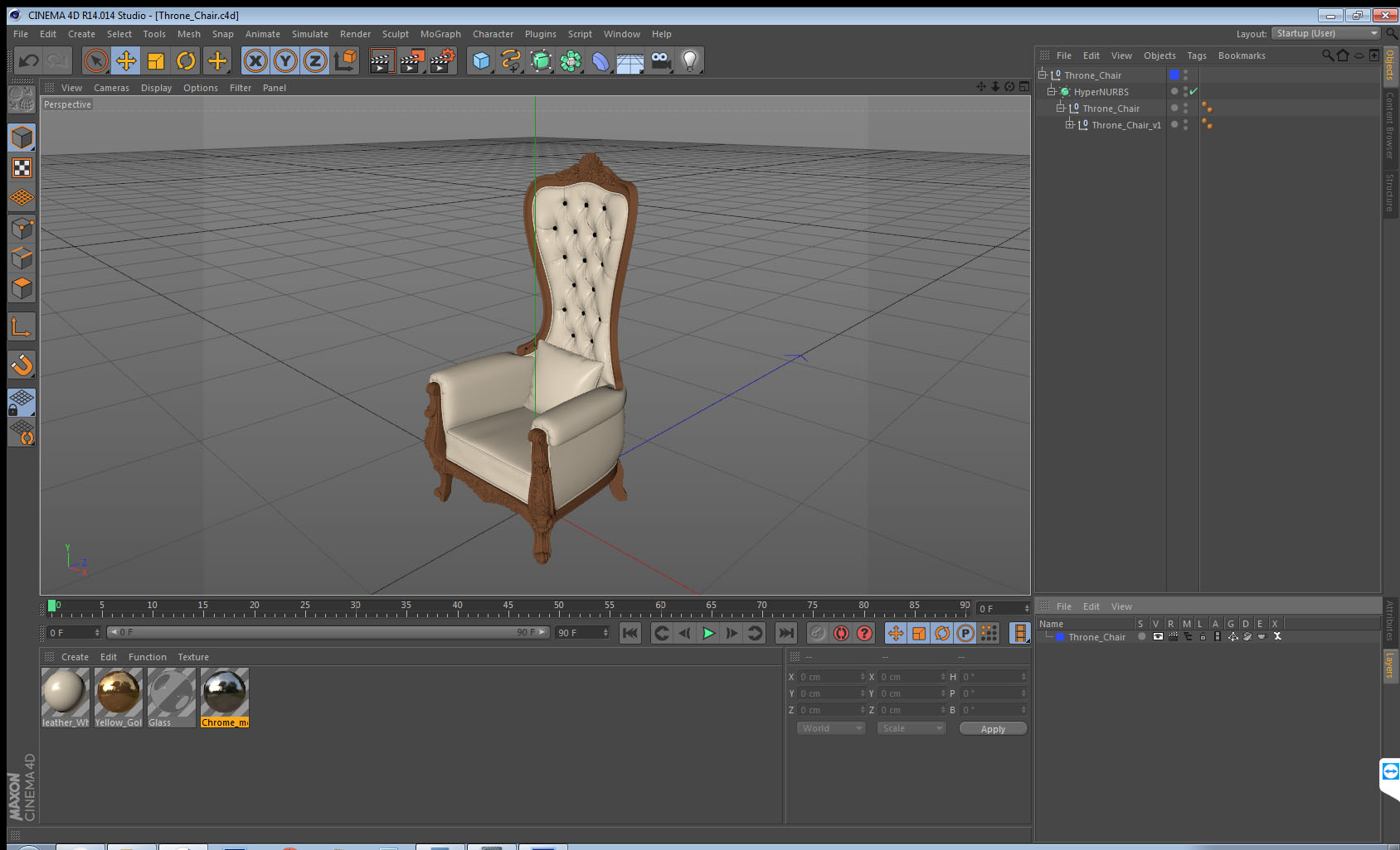 Throne Chair 3D