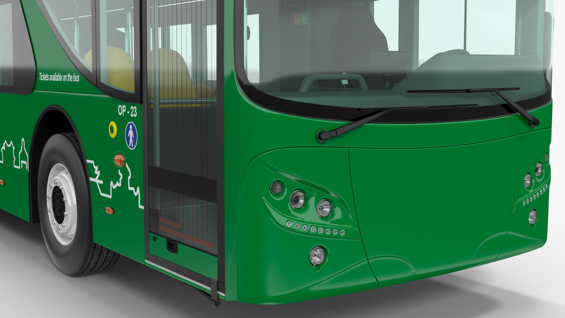 Open Air Double Decker Tour Hop Bus Rigged 3D