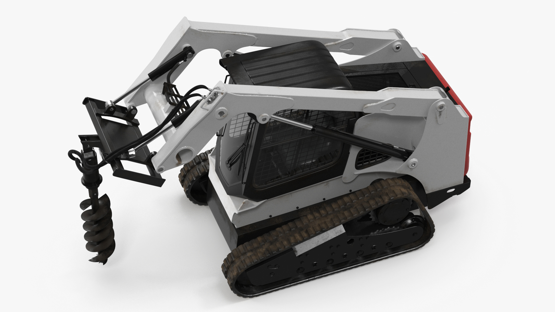 3D Compact Tracked Loader with Auger model