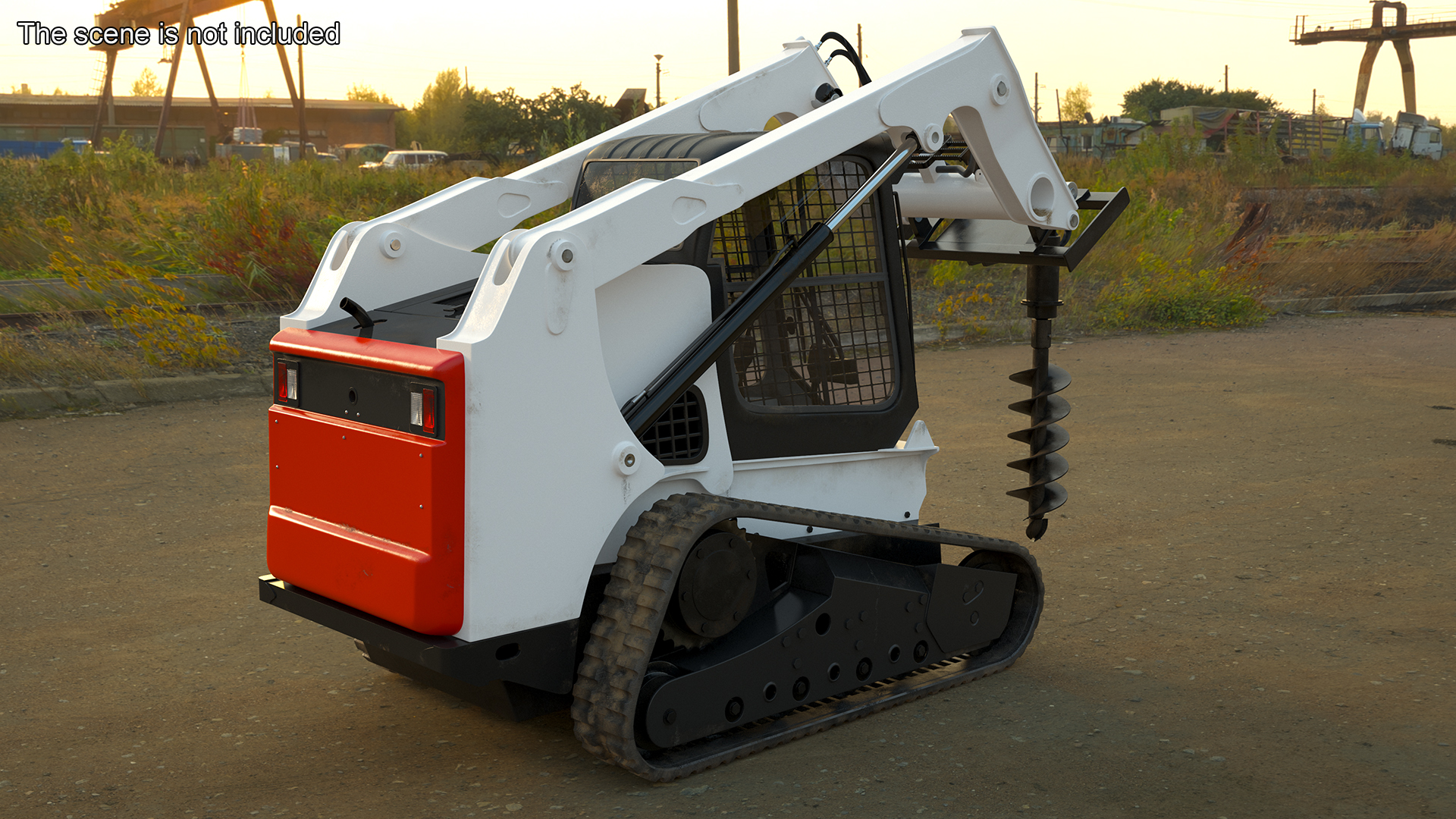 3D Compact Tracked Loader with Auger model
