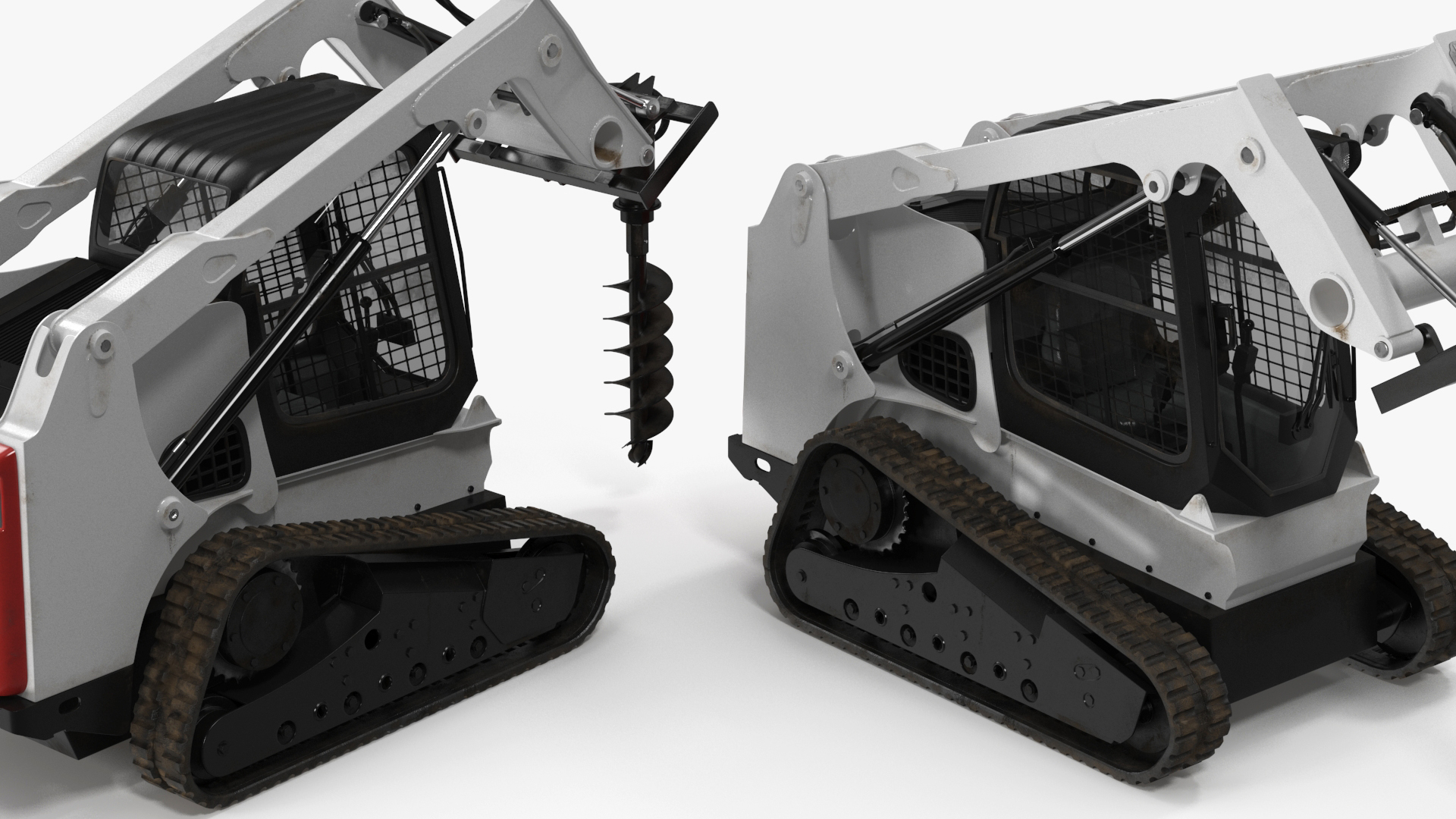 3D Compact Tracked Loader with Auger model