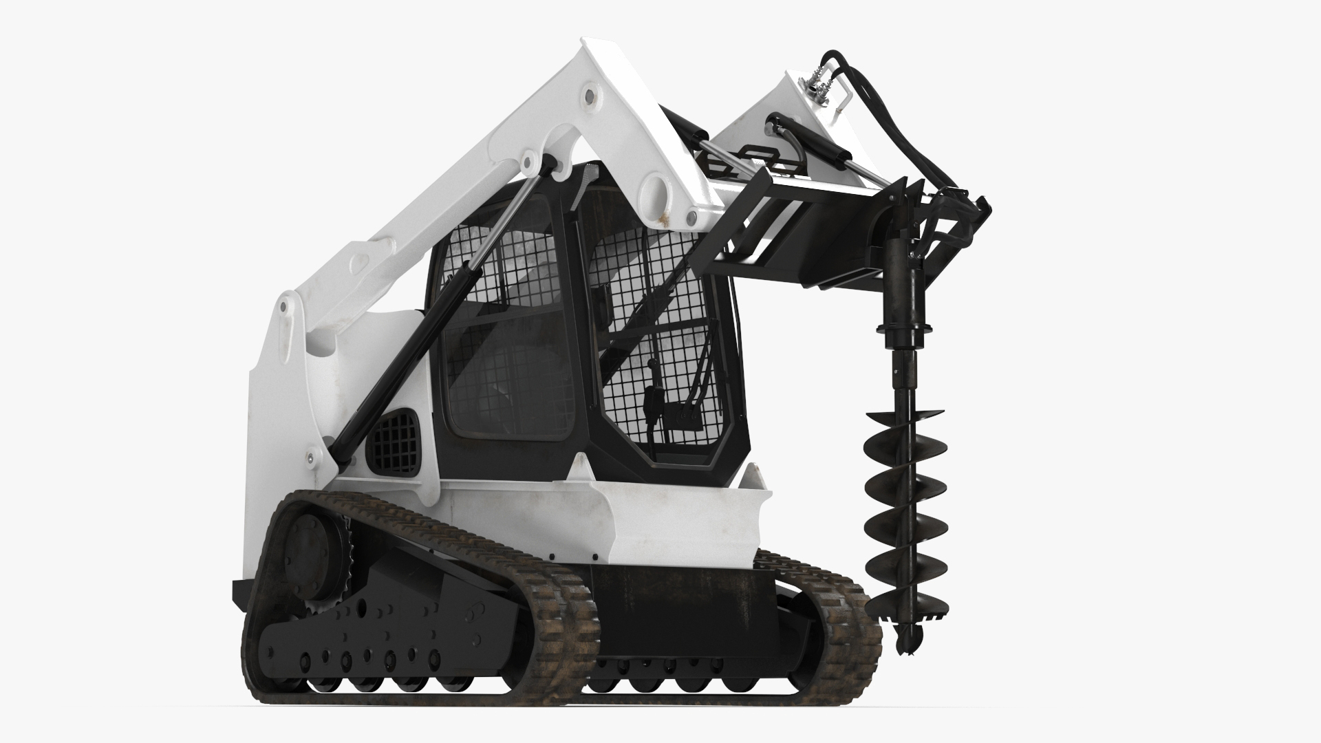 3D Compact Tracked Loader with Auger model