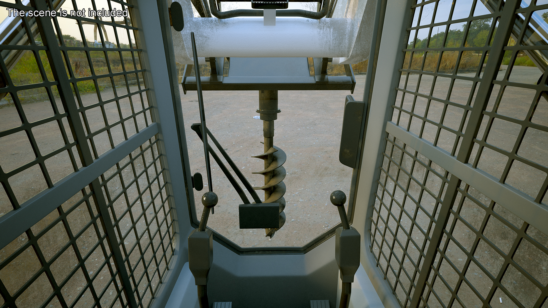 3D Compact Tracked Loader with Auger model