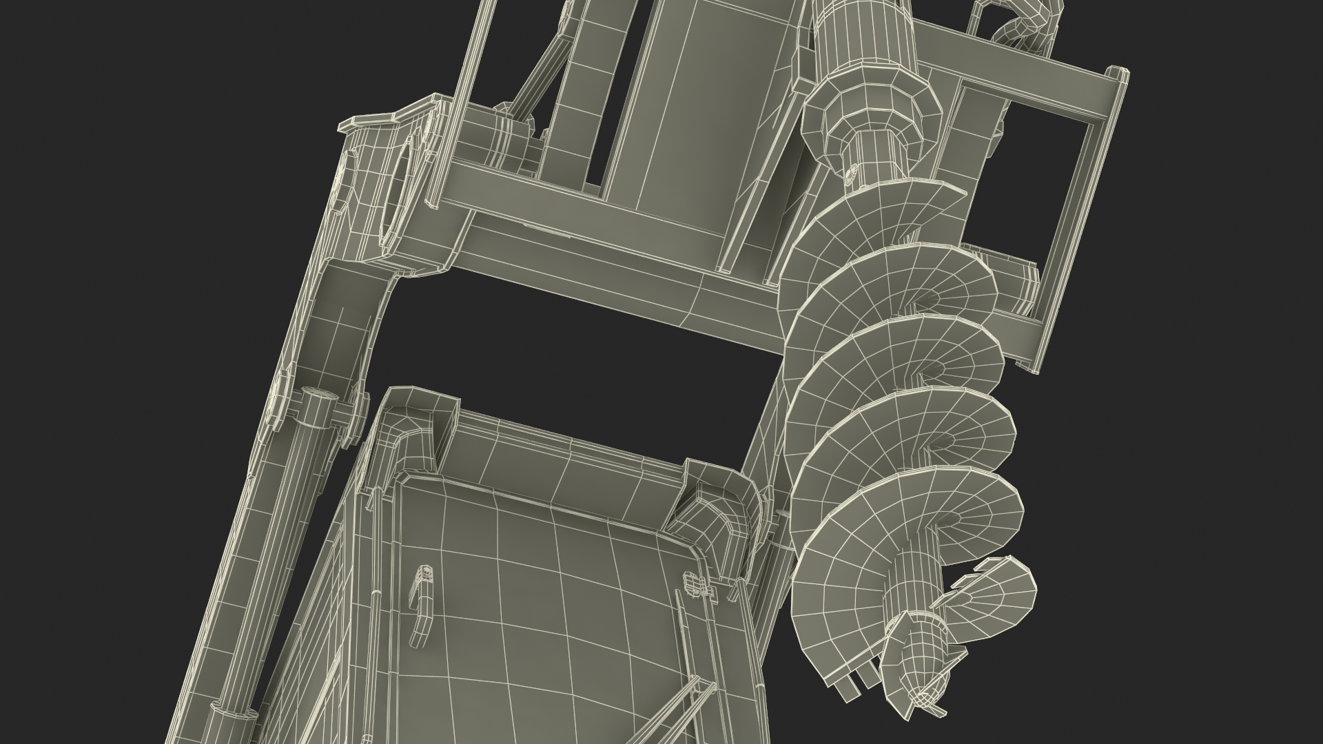 3D Compact Tracked Loader with Auger model