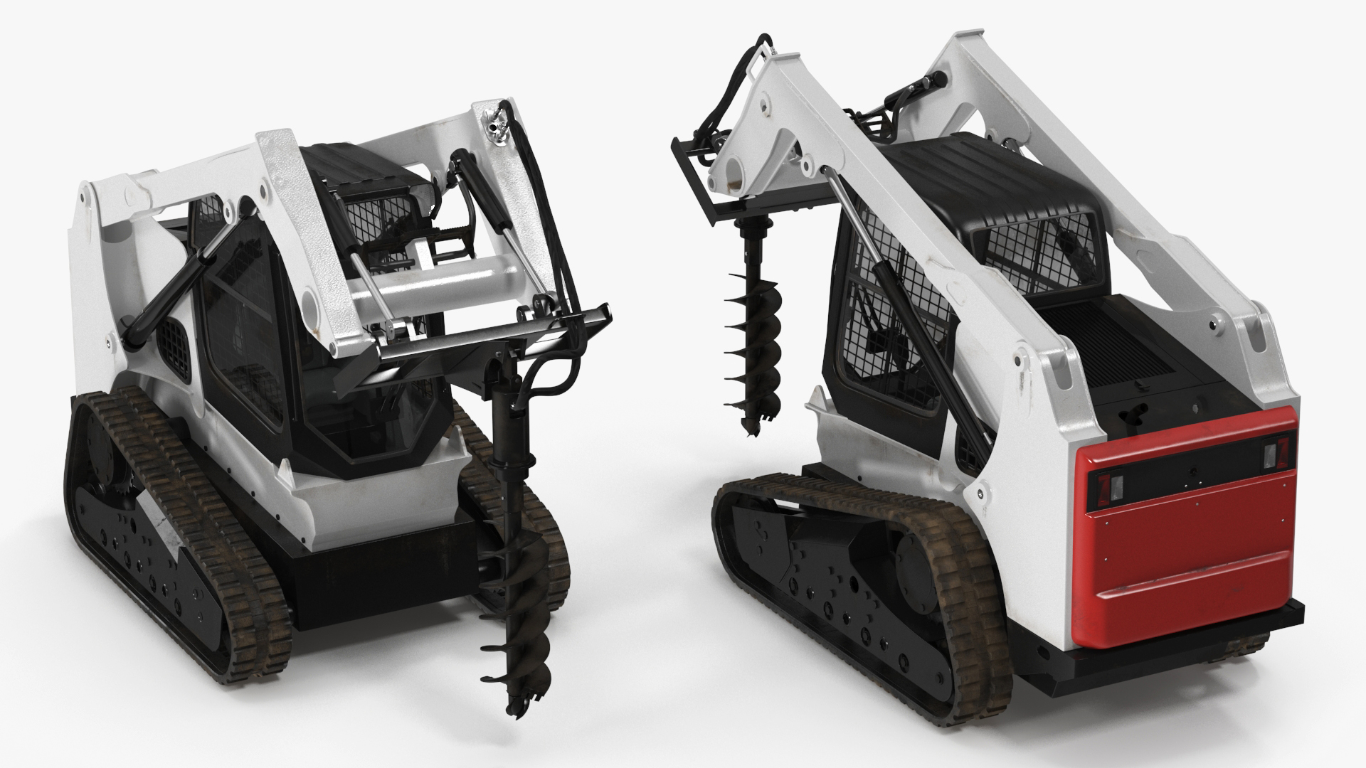 3D Compact Tracked Loader with Auger model