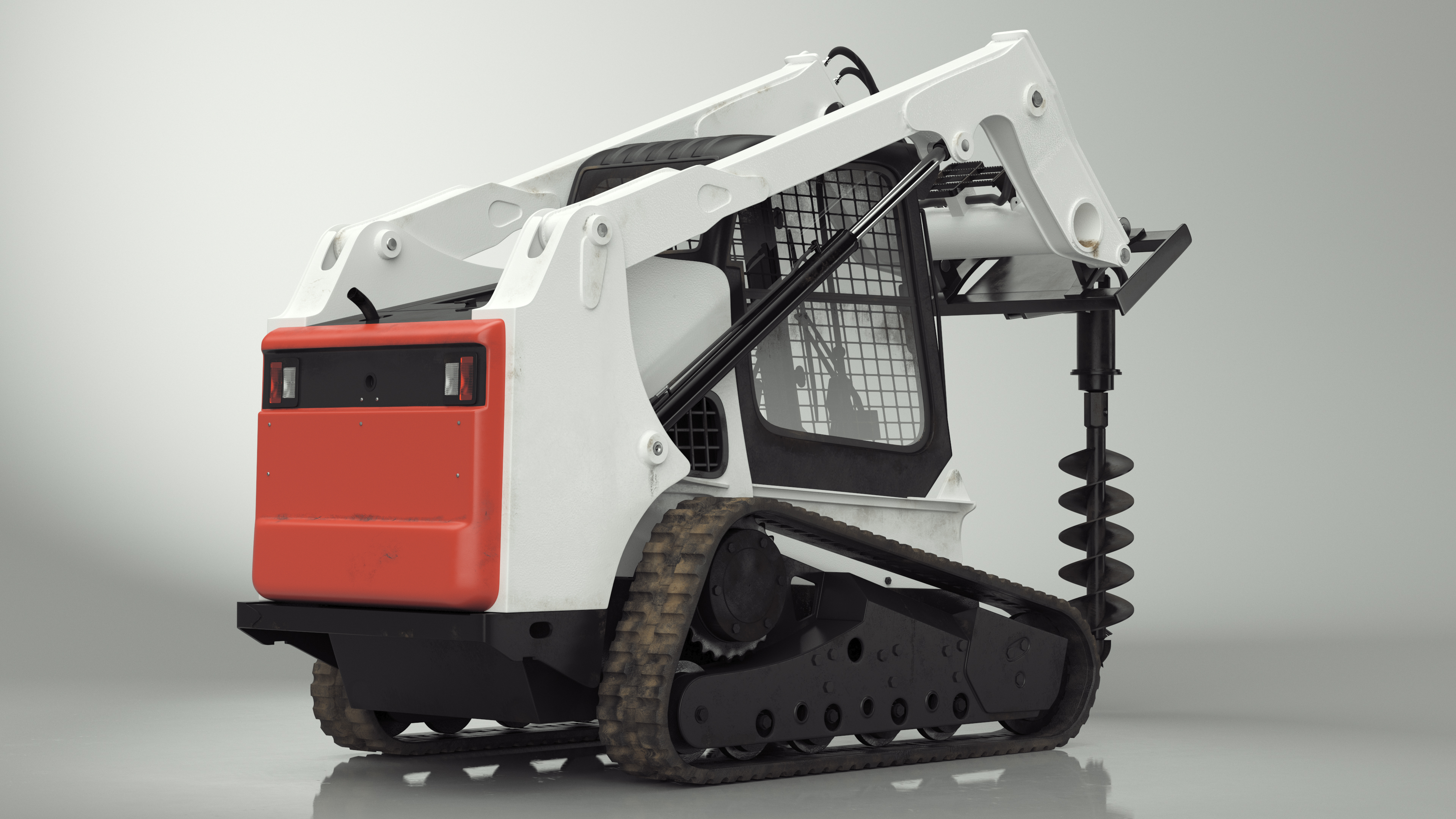 3D Compact Tracked Loader with Auger model