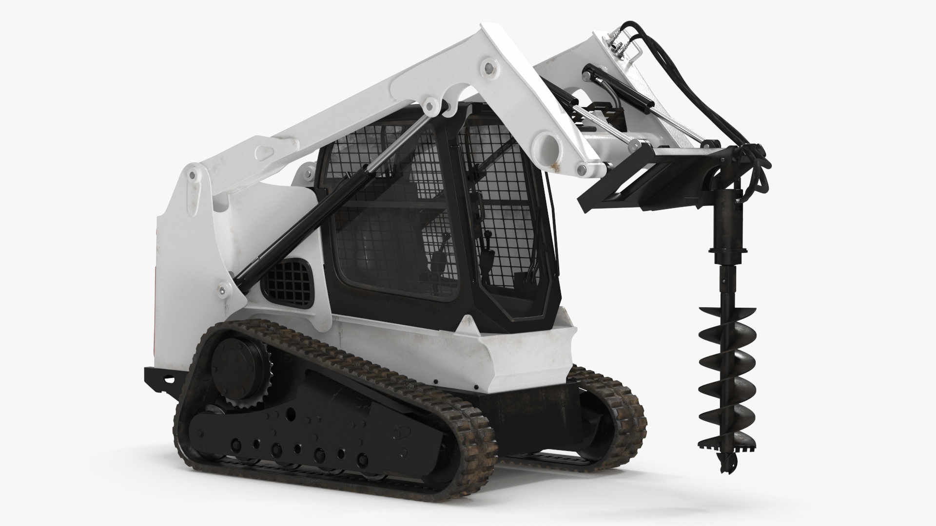 3D Compact Tracked Loader with Auger model