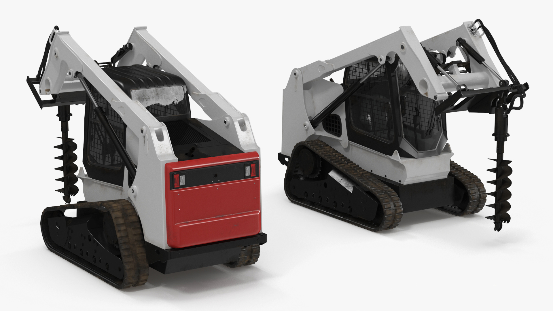 3D Compact Tracked Loader with Auger model